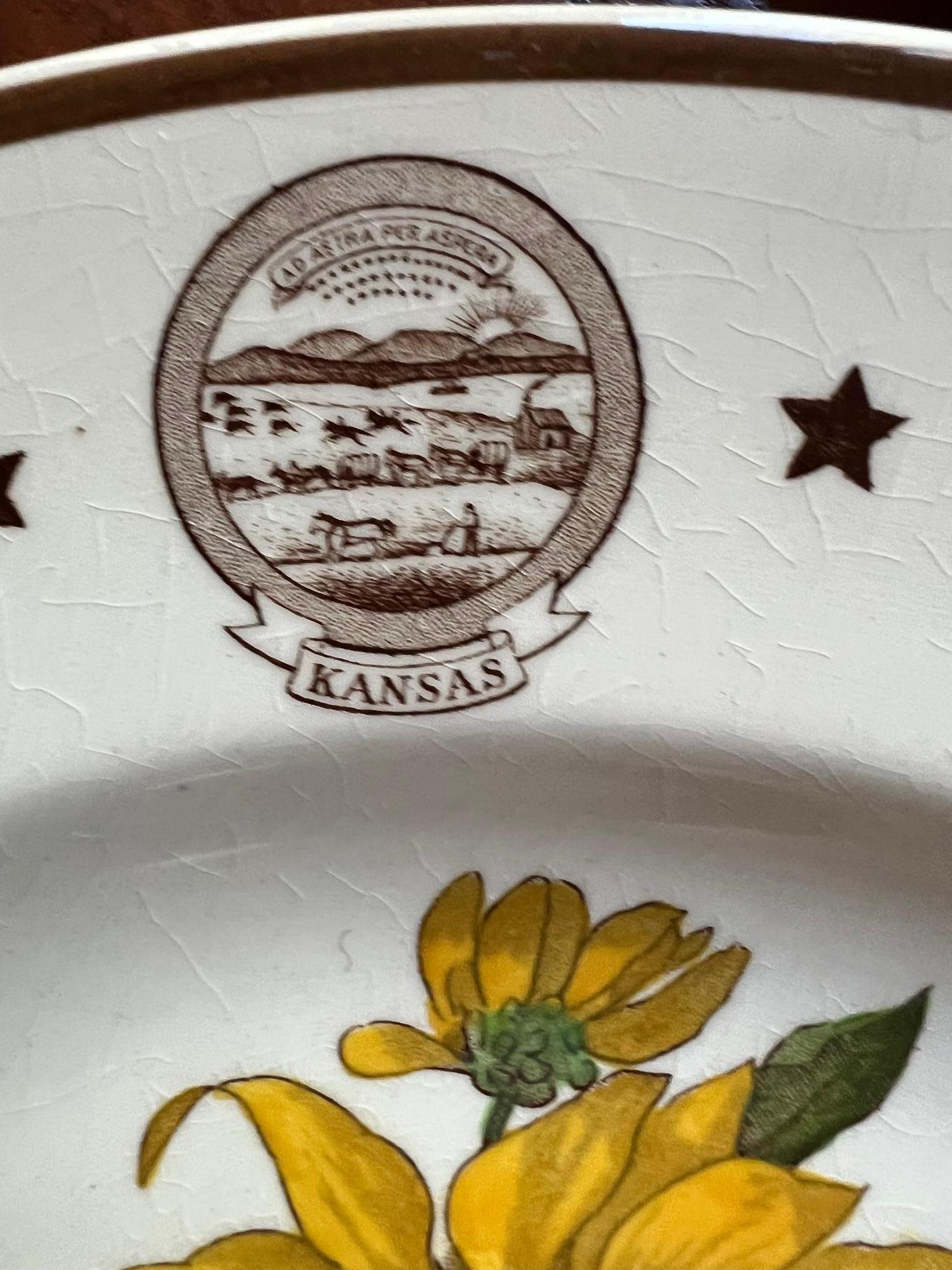 American State Flower Plates by Wedgewood- Set of 12, circa 1939 2