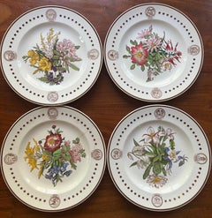 American State Flower Plates by Wedgewood- Set of 12, circa 1939