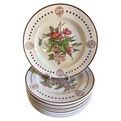 American State Flower Plates by Wedgewood- Set of 12, circa 1939