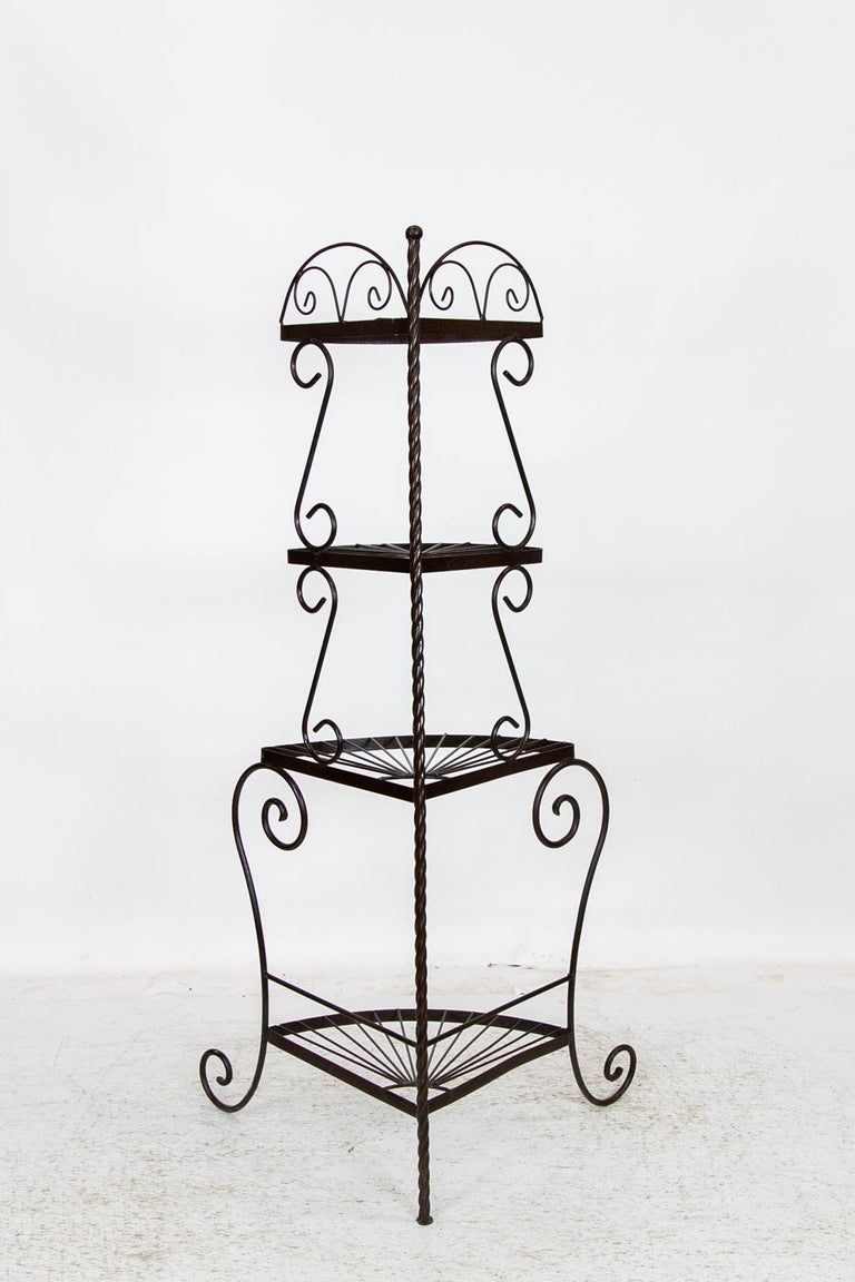 American Steel Corner Shelf For Sale at 1stDibs