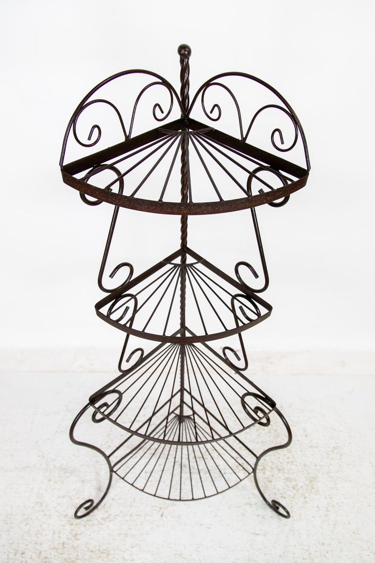 American Steel Corner Shelf For Sale at 1stDibs