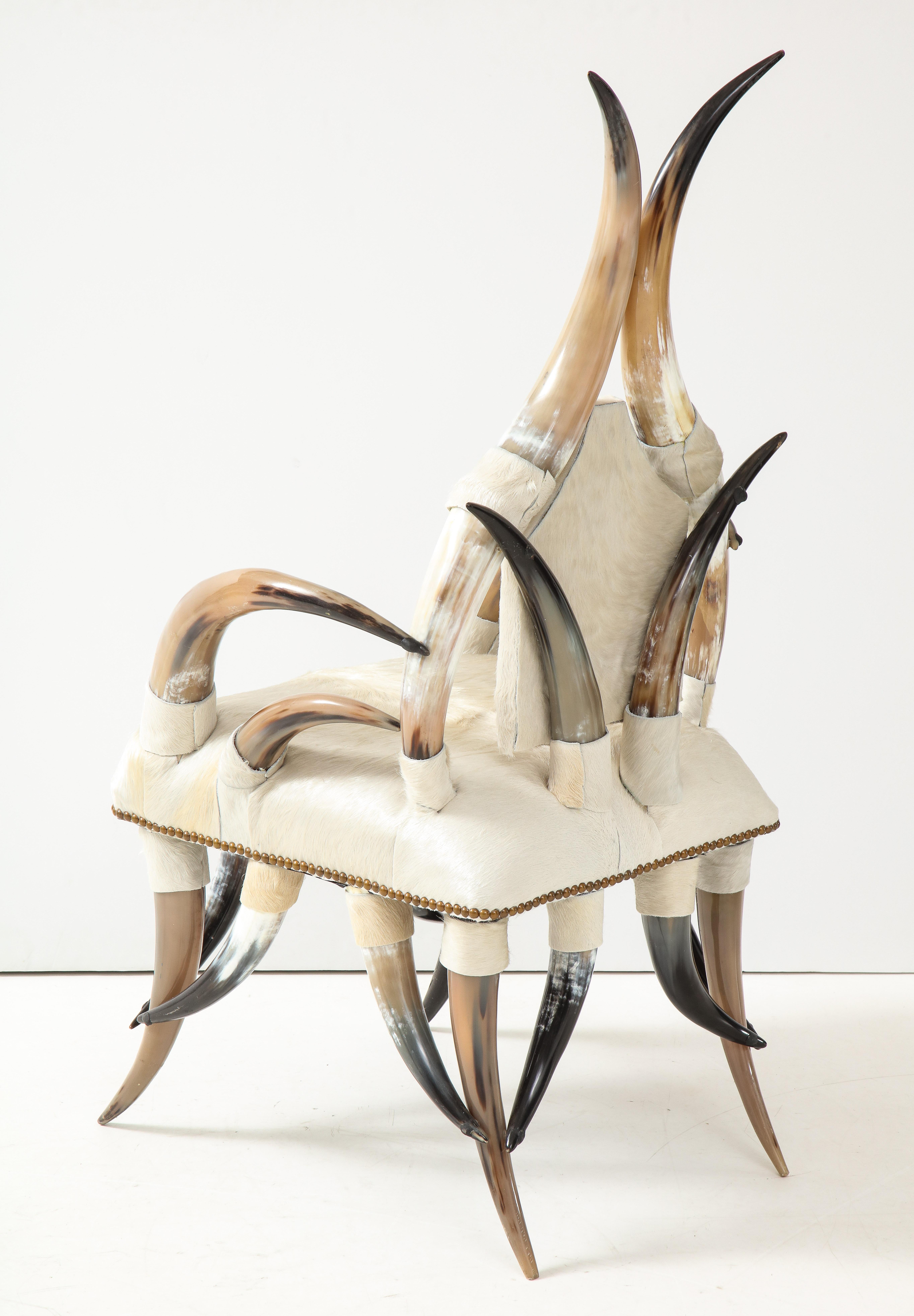 chair with horns