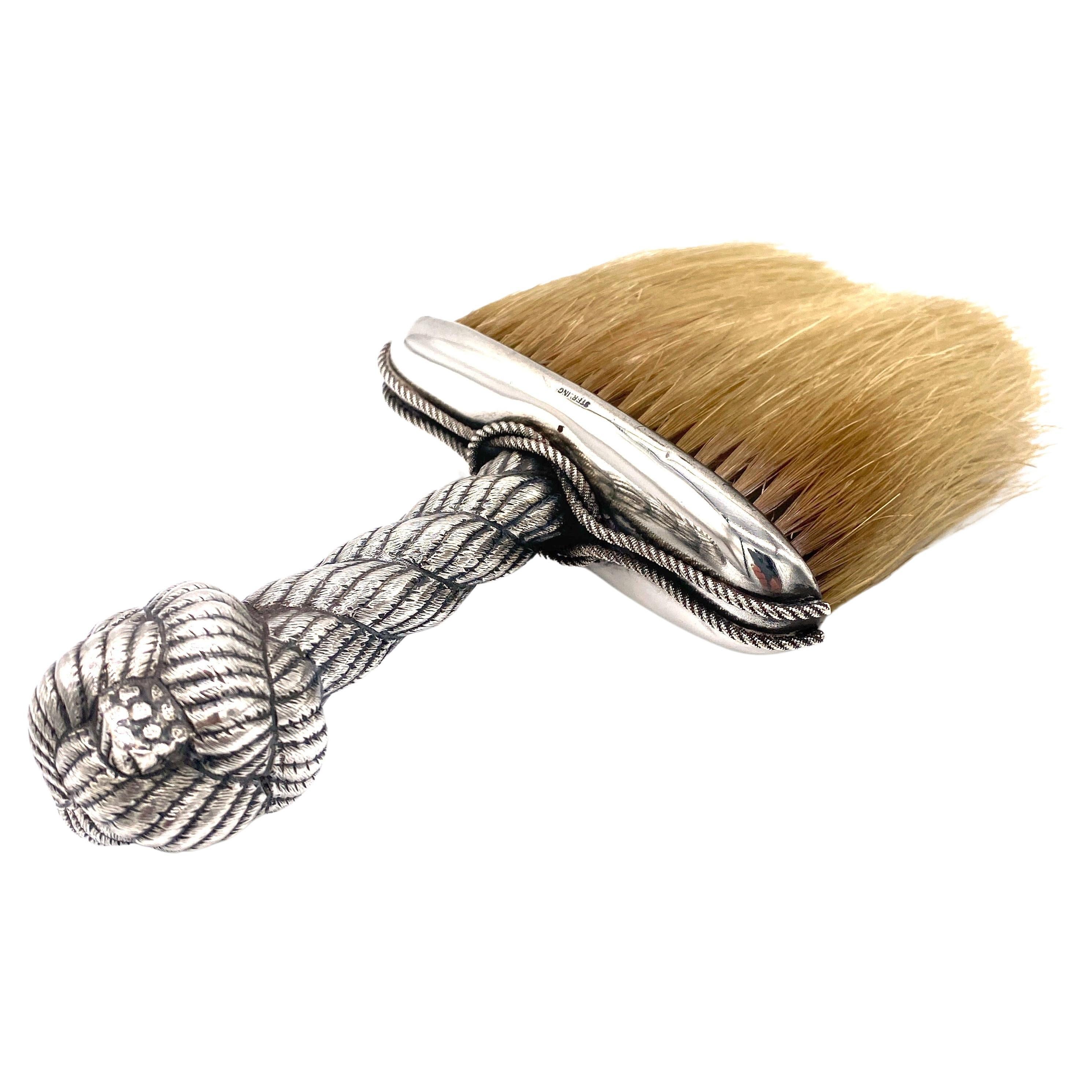 American Sterling Aesthetic 'Sailors Knot' Brush, Attributed Dominick & Haff
USA, CIRCA 1880S
Hallmarked 'STERLING', Attributed Dominick & Haff Silver Company. 

A remarkable American Sterling Aesthetic 'Sailors Knot' Brush, dating back to the 1880s