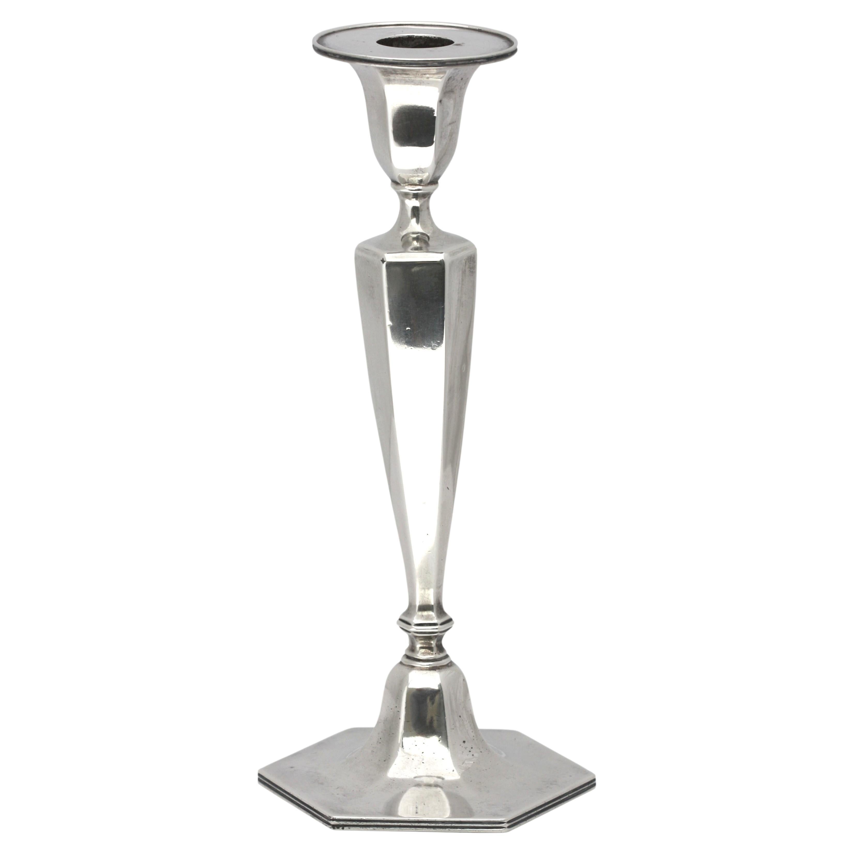 American Sterling Silver Candlestick  For Sale