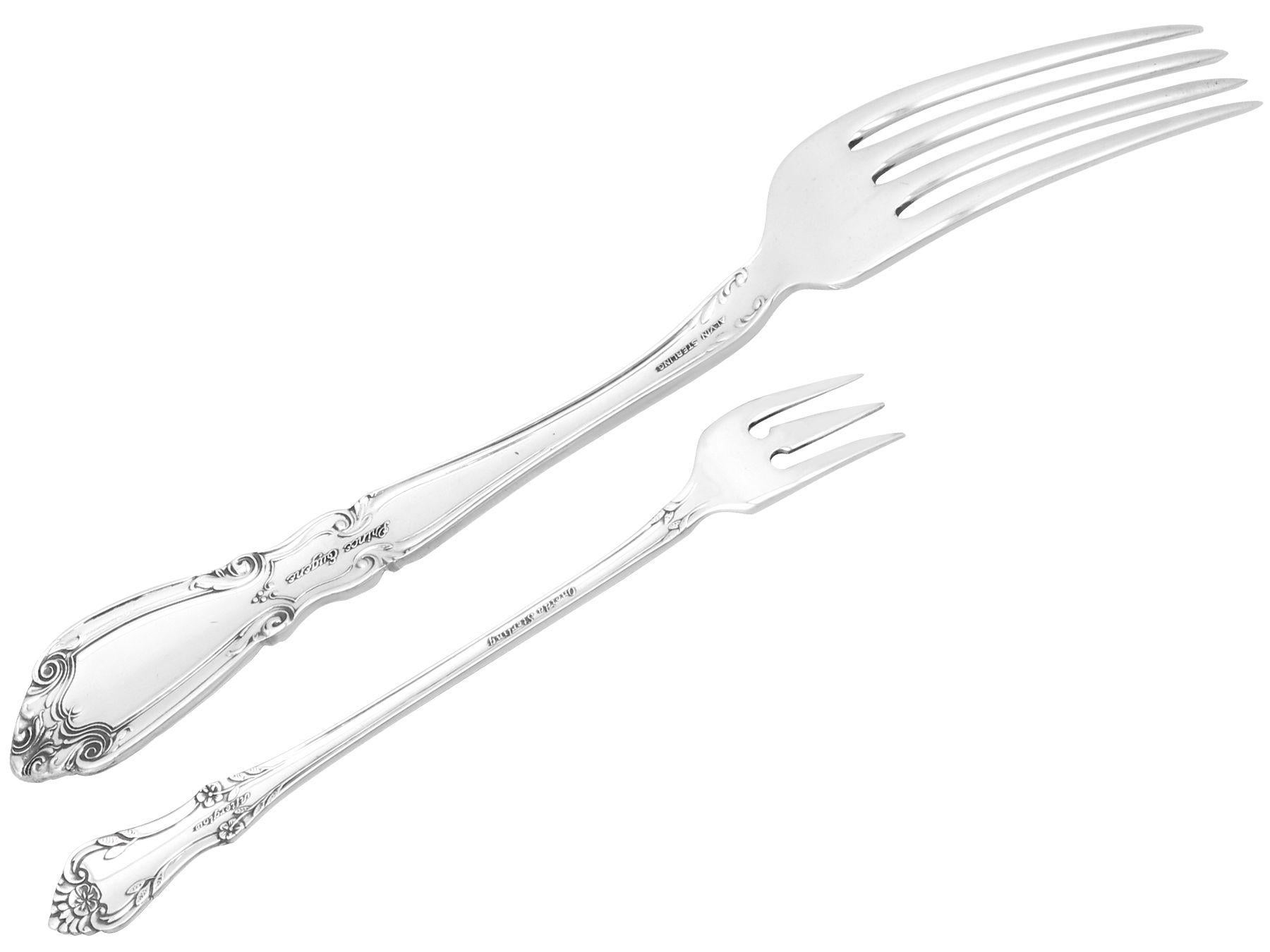 Mid-20th Century American Sterling Silver Canteen of Cutlery for Eight Persons