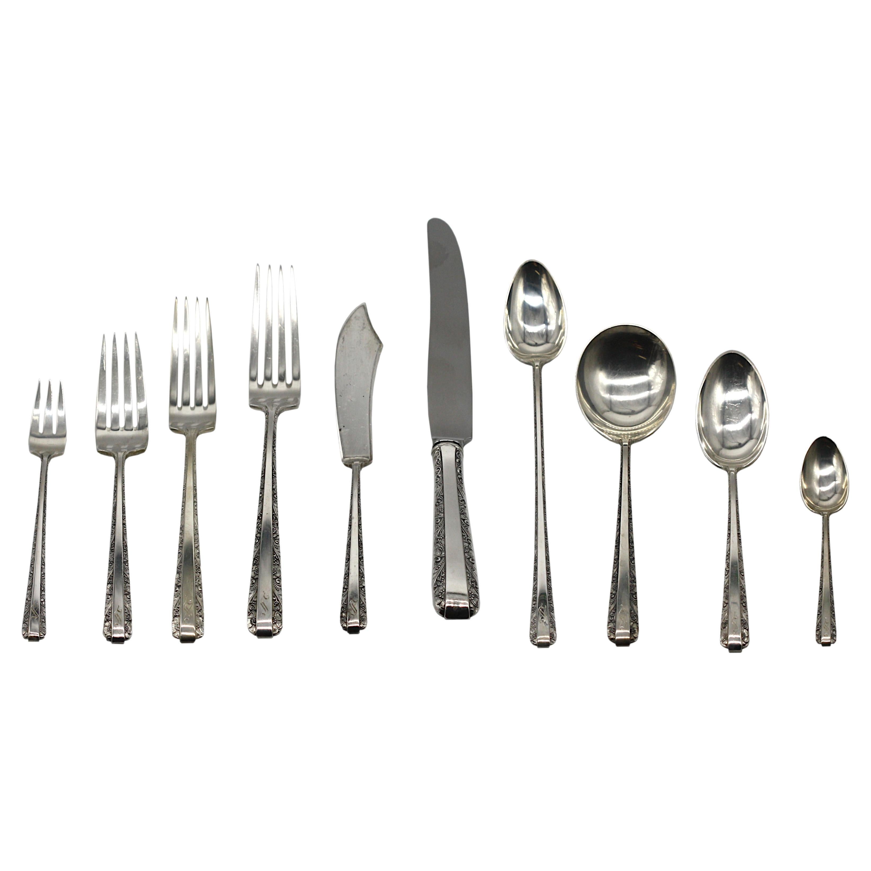 American Sterling Silver Eighty-Seven Piece Part Flatware Service