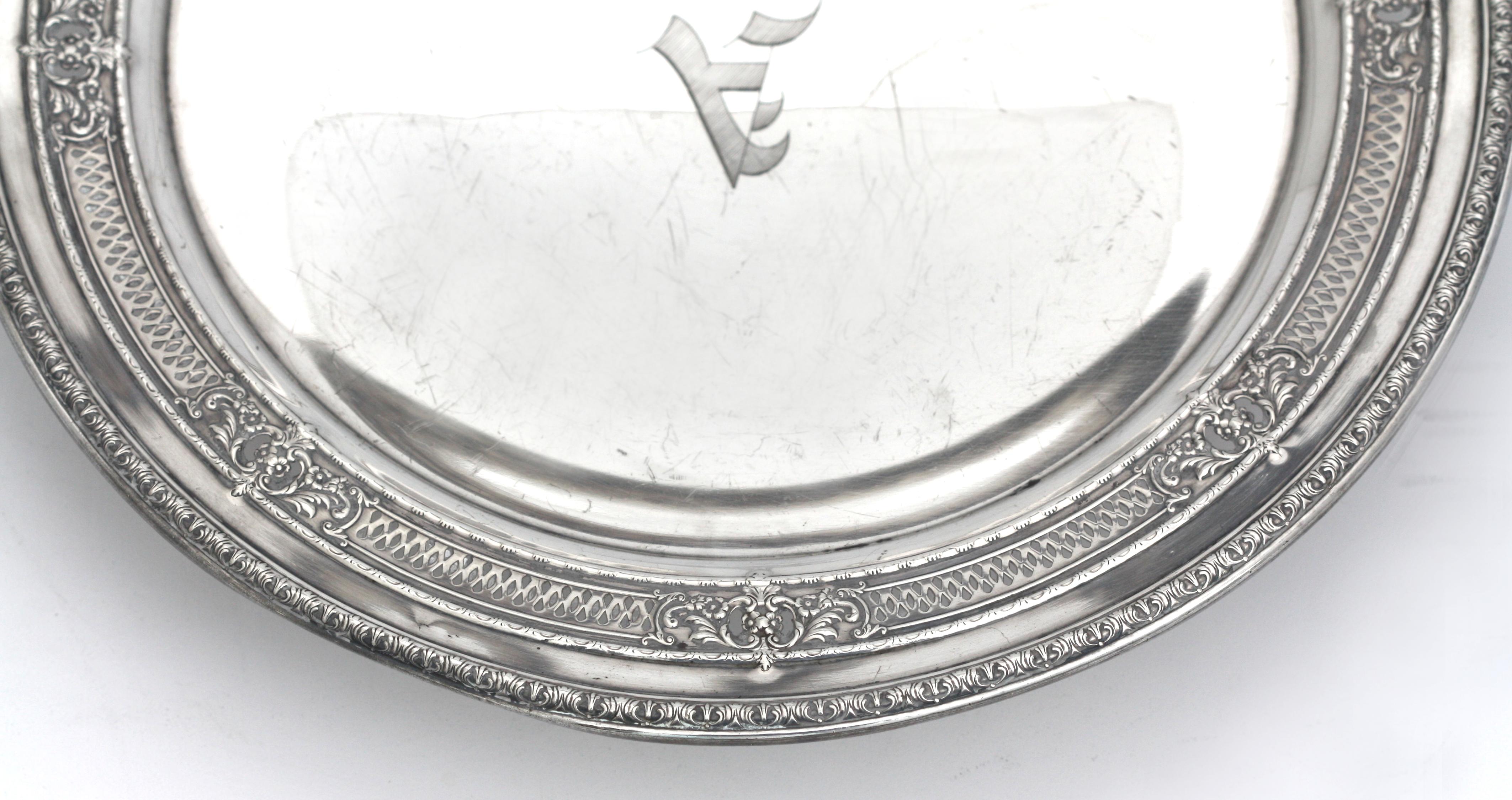 American Sterling Silver Footed Dessert Basket In Good Condition For Sale In West Palm Beach, FL