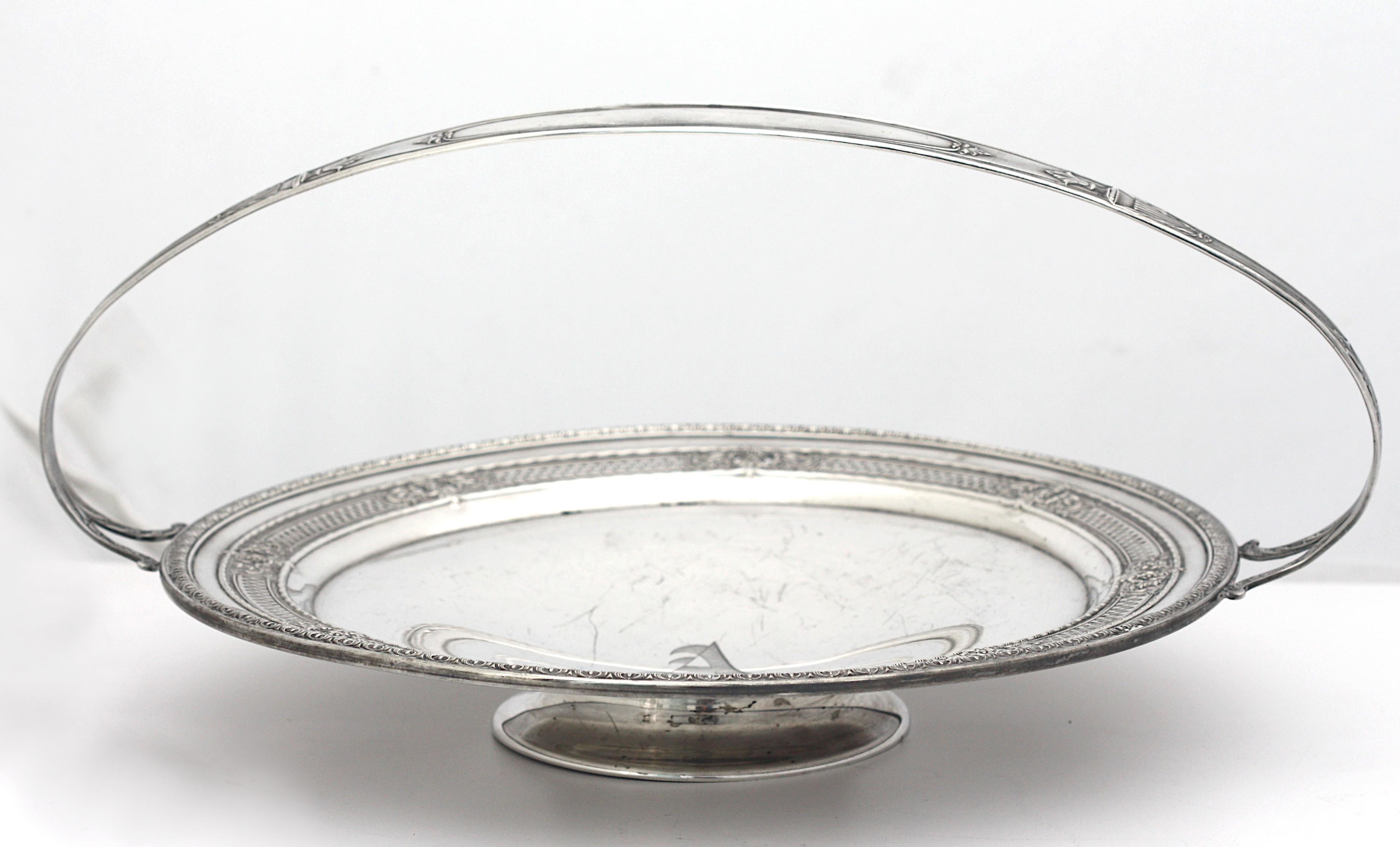Cestino da dessert americano con piedini in argento sterling in vendita 2