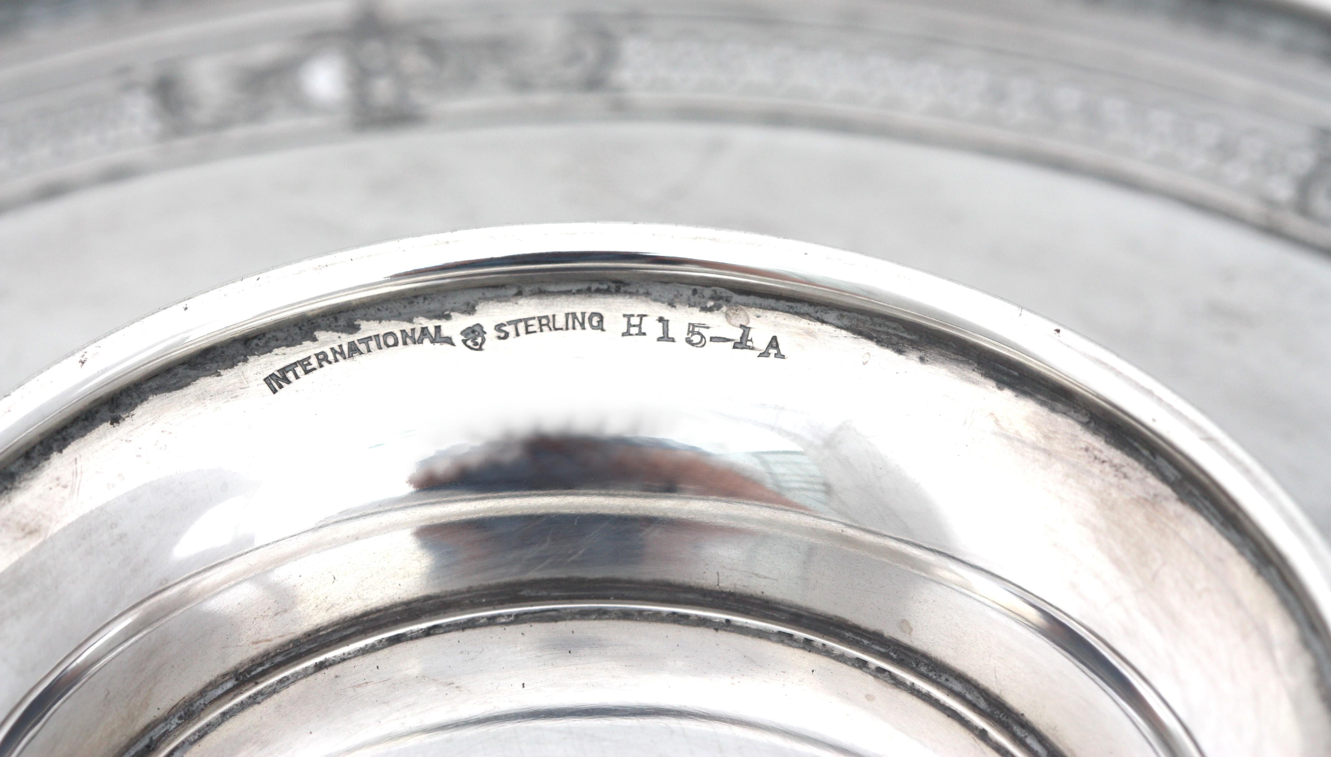 Cestino da dessert americano con piedini in argento sterling in vendita 3