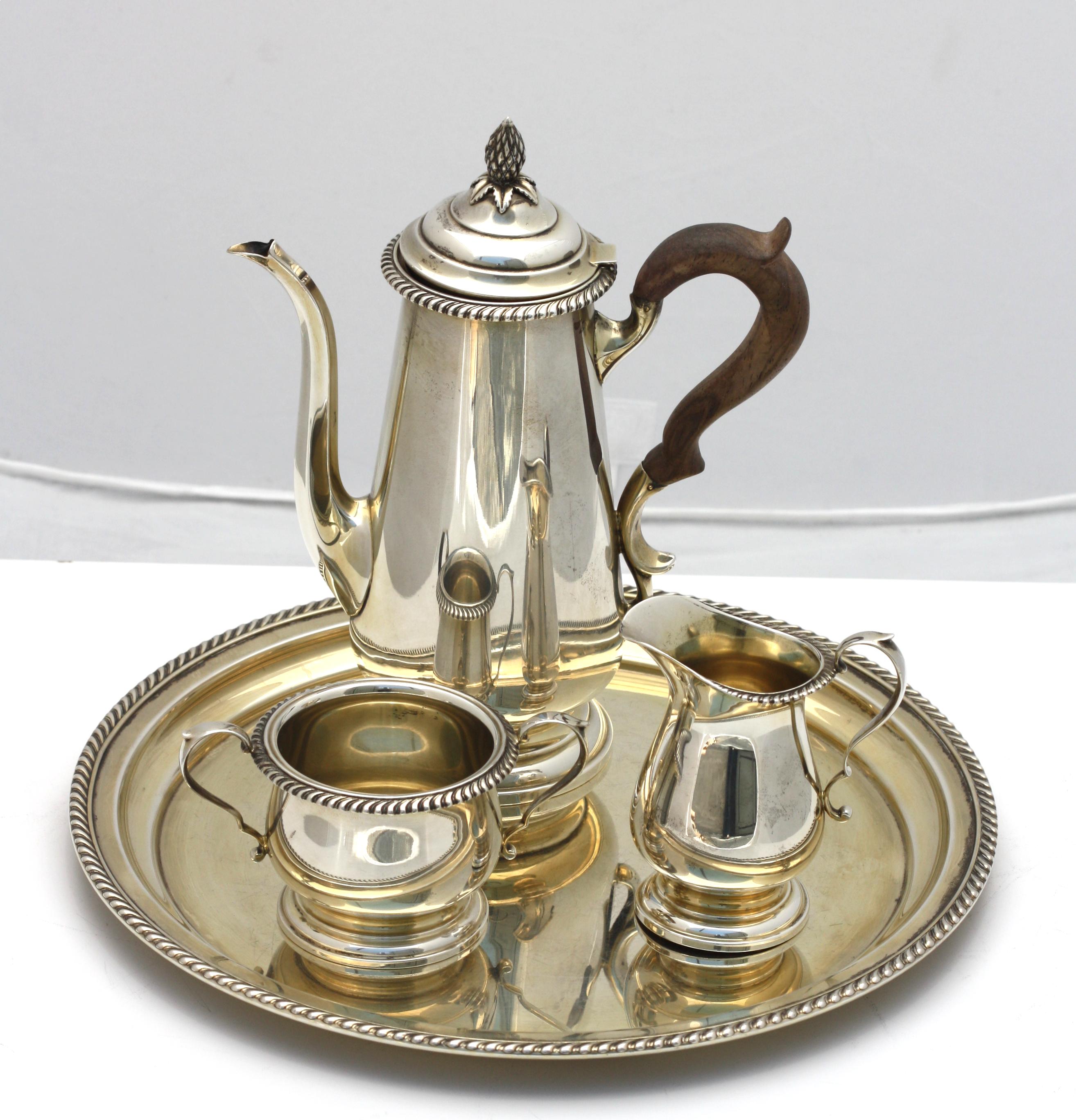 American Sterling Silver Four-Piece Coffee Service For Sale 6