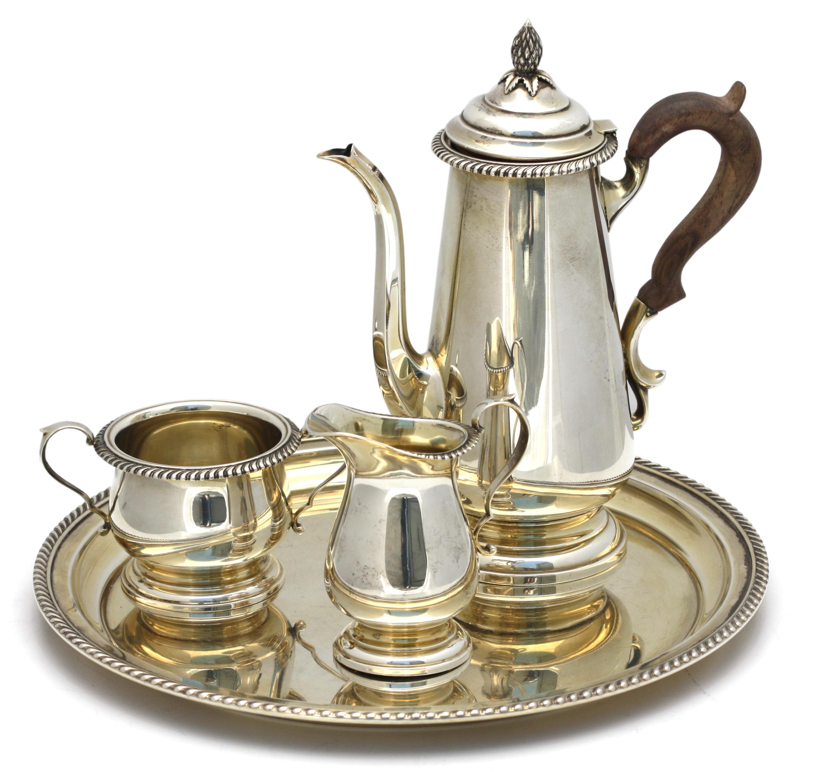 American Sterling Silver Four-Piece Coffee Service For Sale 7