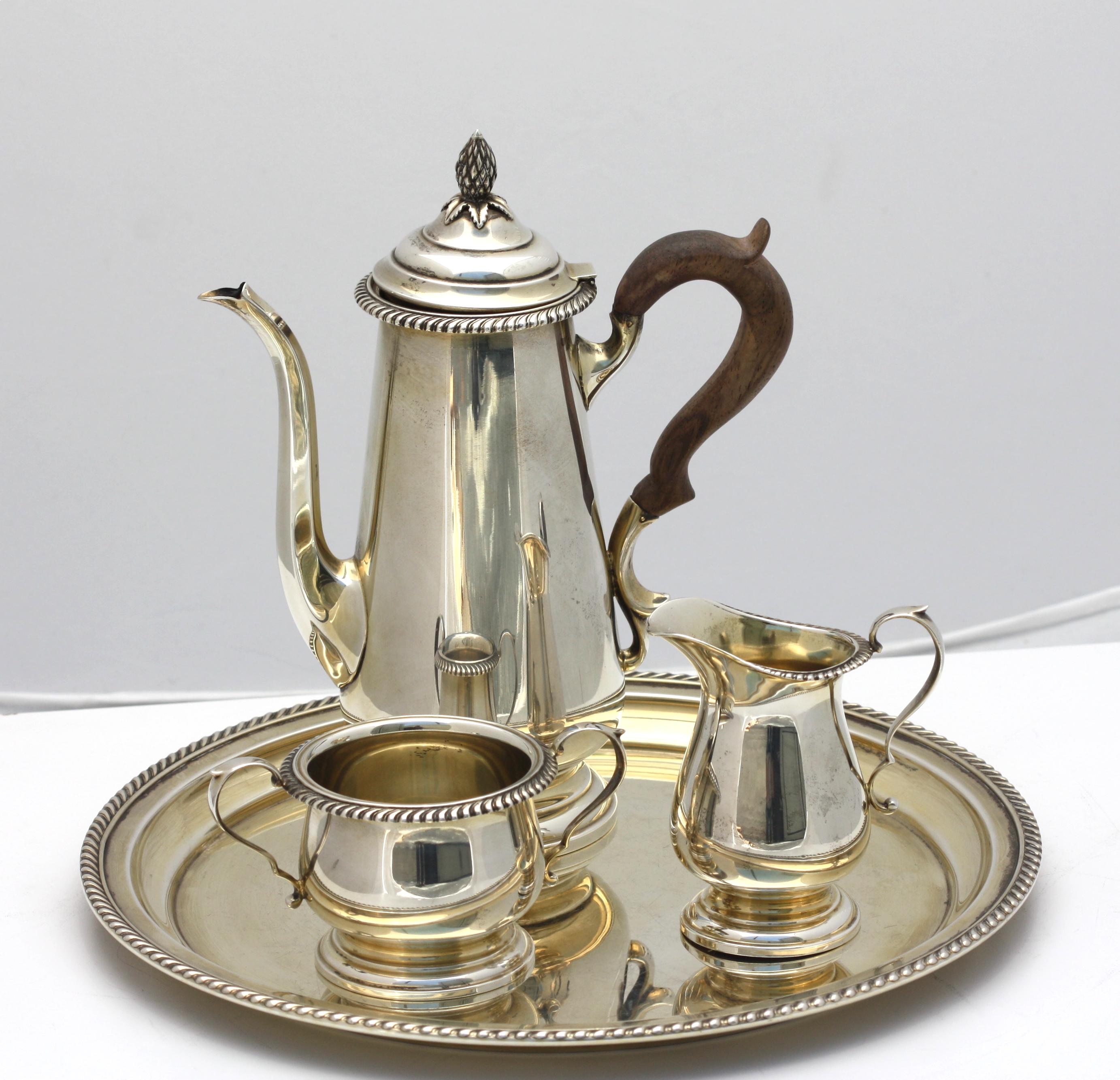 American Sterling Silver Four-Piece Coffee Service For Sale 2