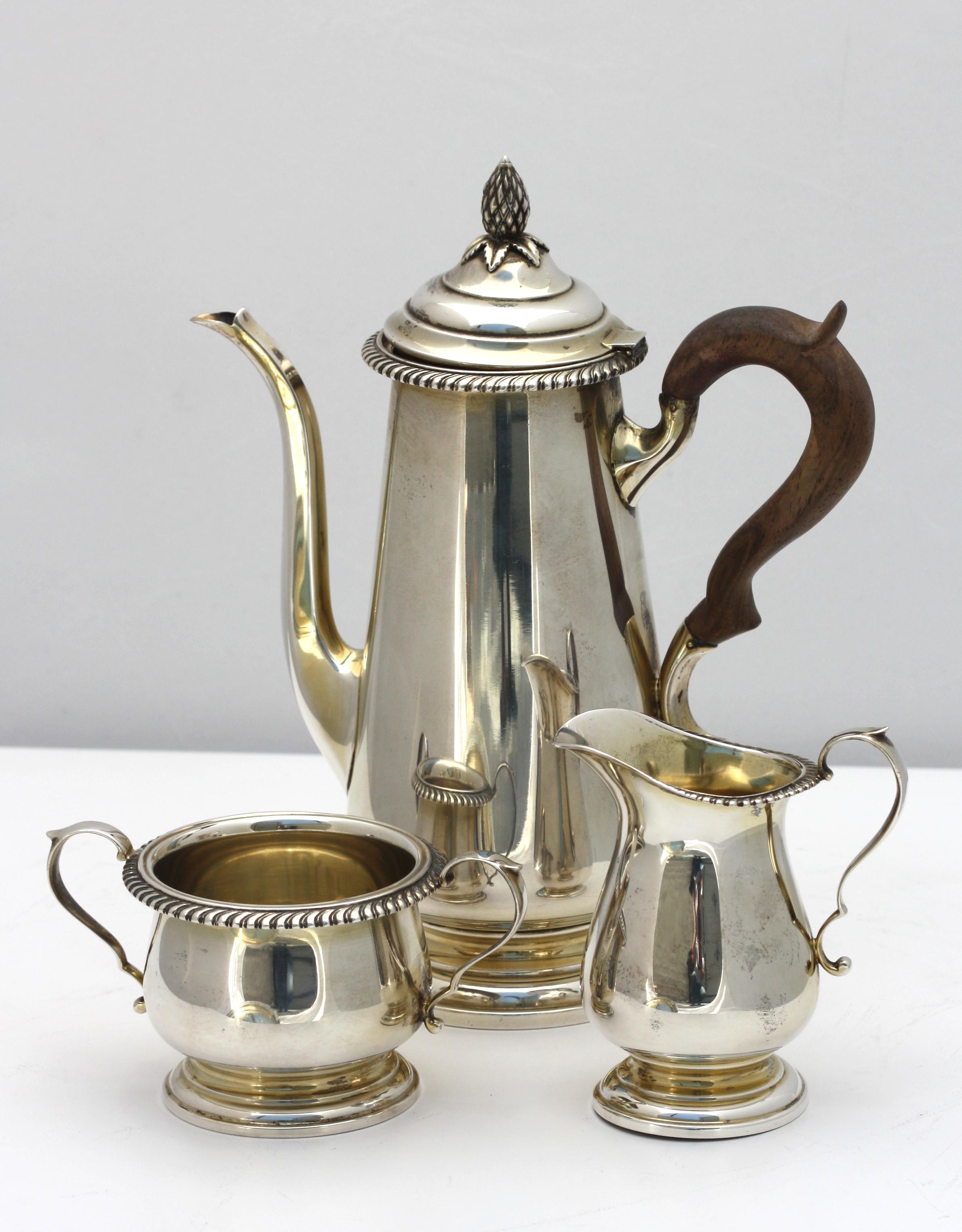 American Sterling Silver Four-Piece Coffee Service For Sale 5