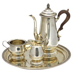 Servicio de café de cuatro piezas de plata de ley americana