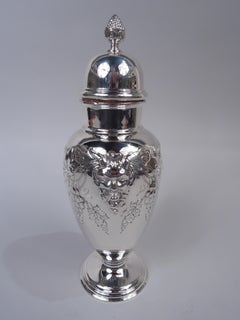 American Sterling Silver Grapevine Cocktail Set with Shaker & 6 Cups