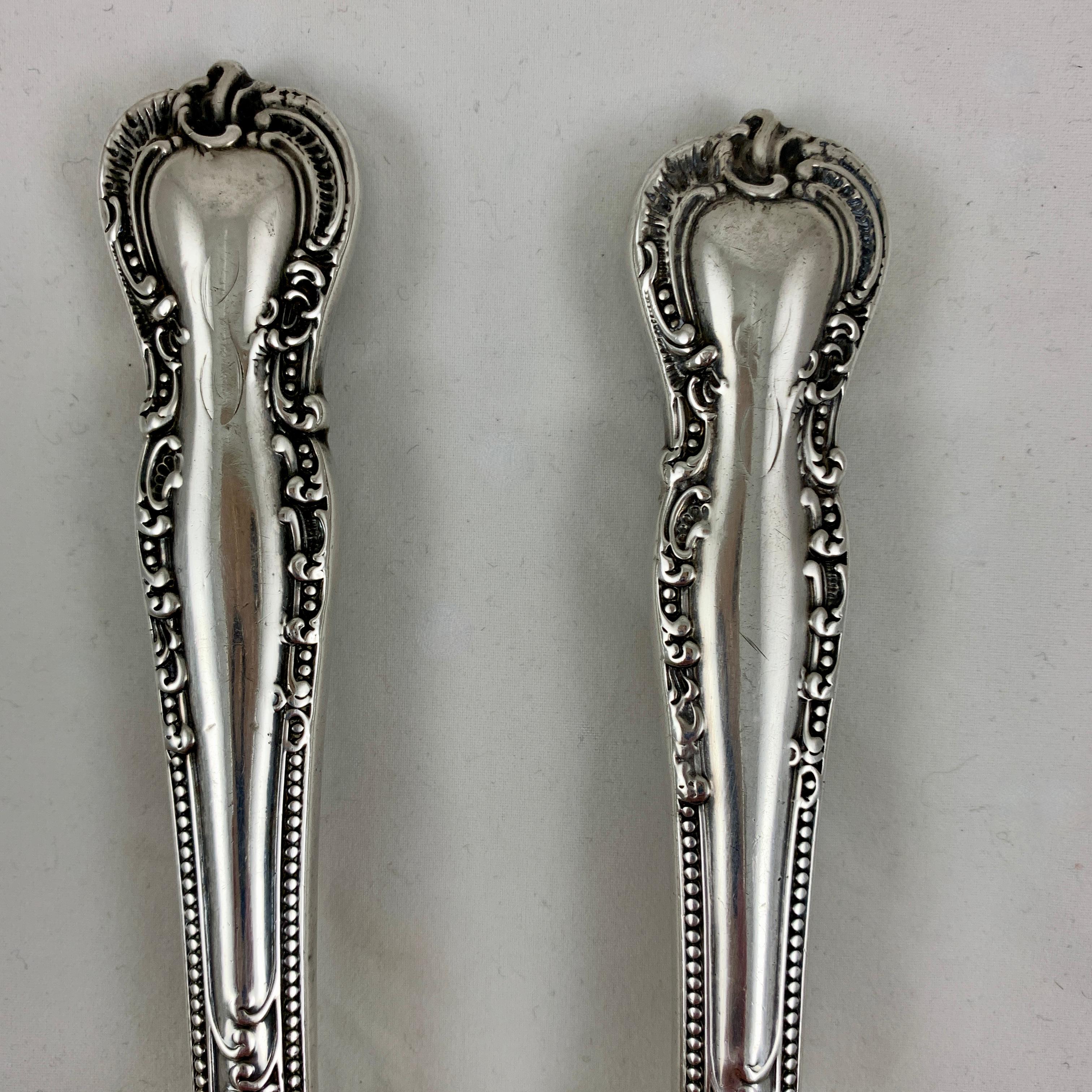 American Classical American Sterling Silver Handled Carving Knife and Fork, Set of Two, circa 1930s For Sale