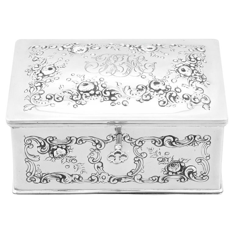 American Sterling Silver Locking Jewellery/Trinket Box by Gorham