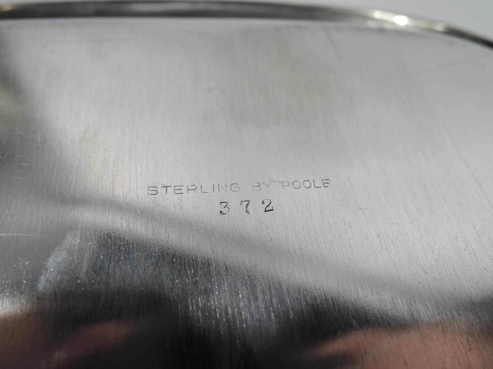 20th Century American Sterling Silver Party Platter by Poole