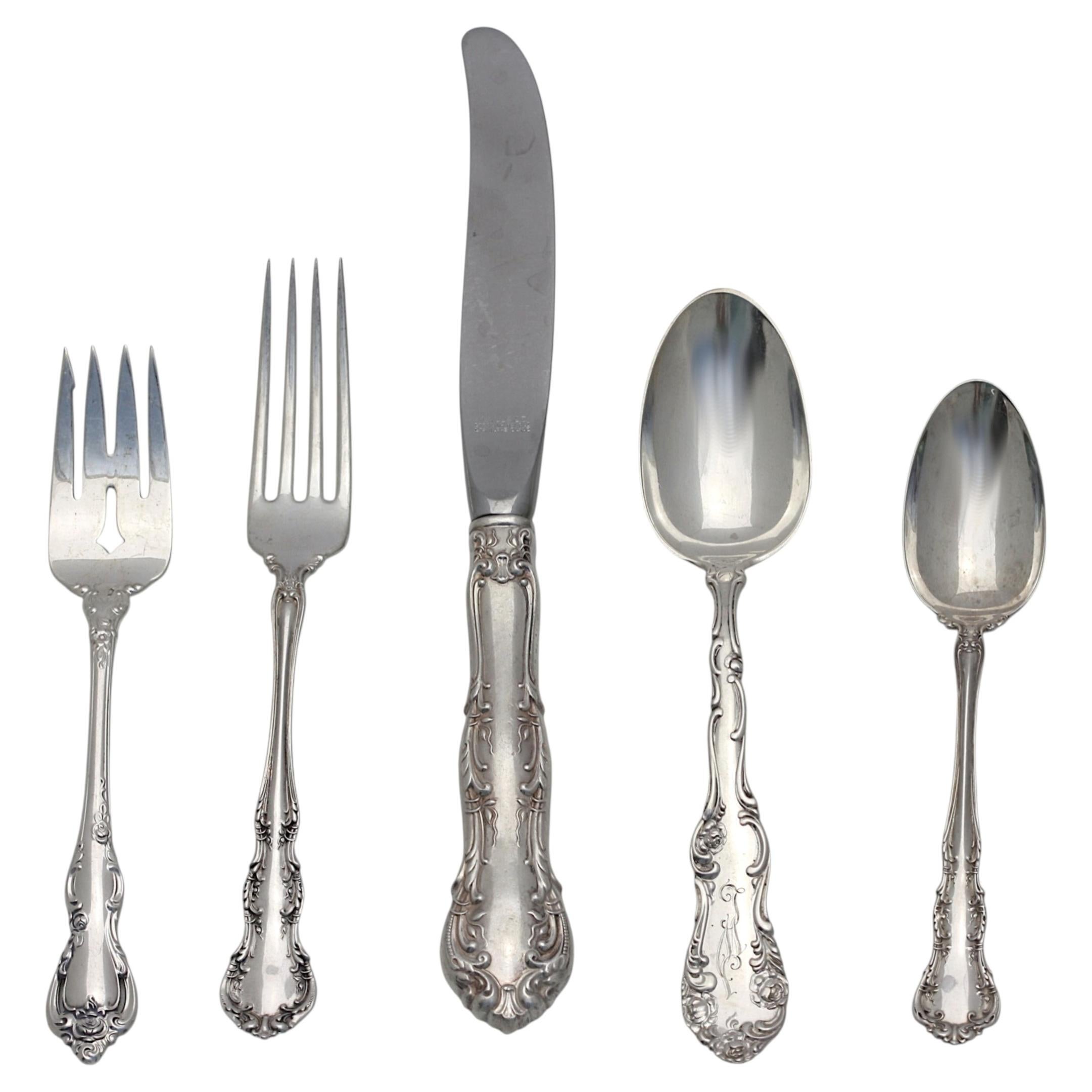 American Sterling Silver Seventy-One Piece Part Flatware Service