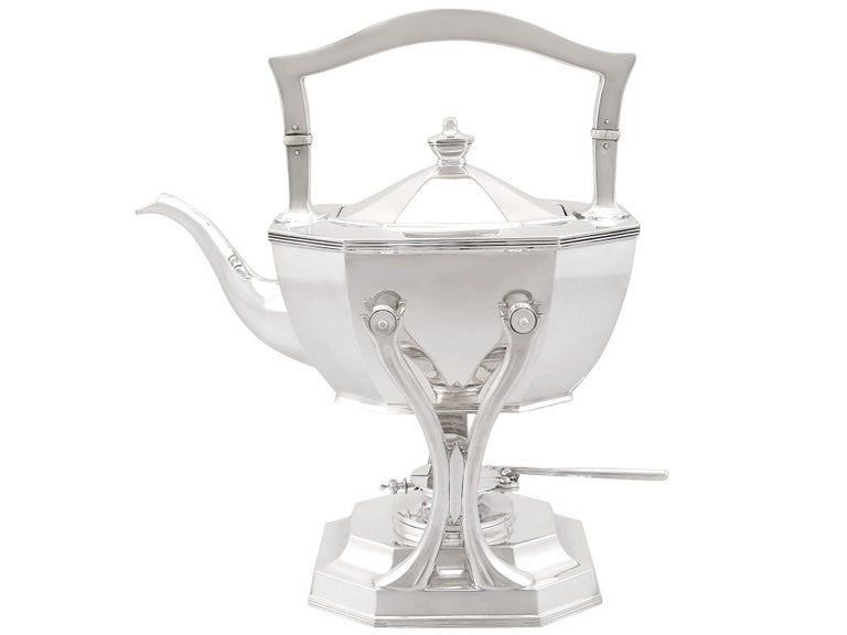 North American American Sterling Silver Six Piece Tea and Coffee Service Queen Anne Style For Sale