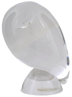 Presse-papiers hibou en verre américain Steuben Donald Pollard