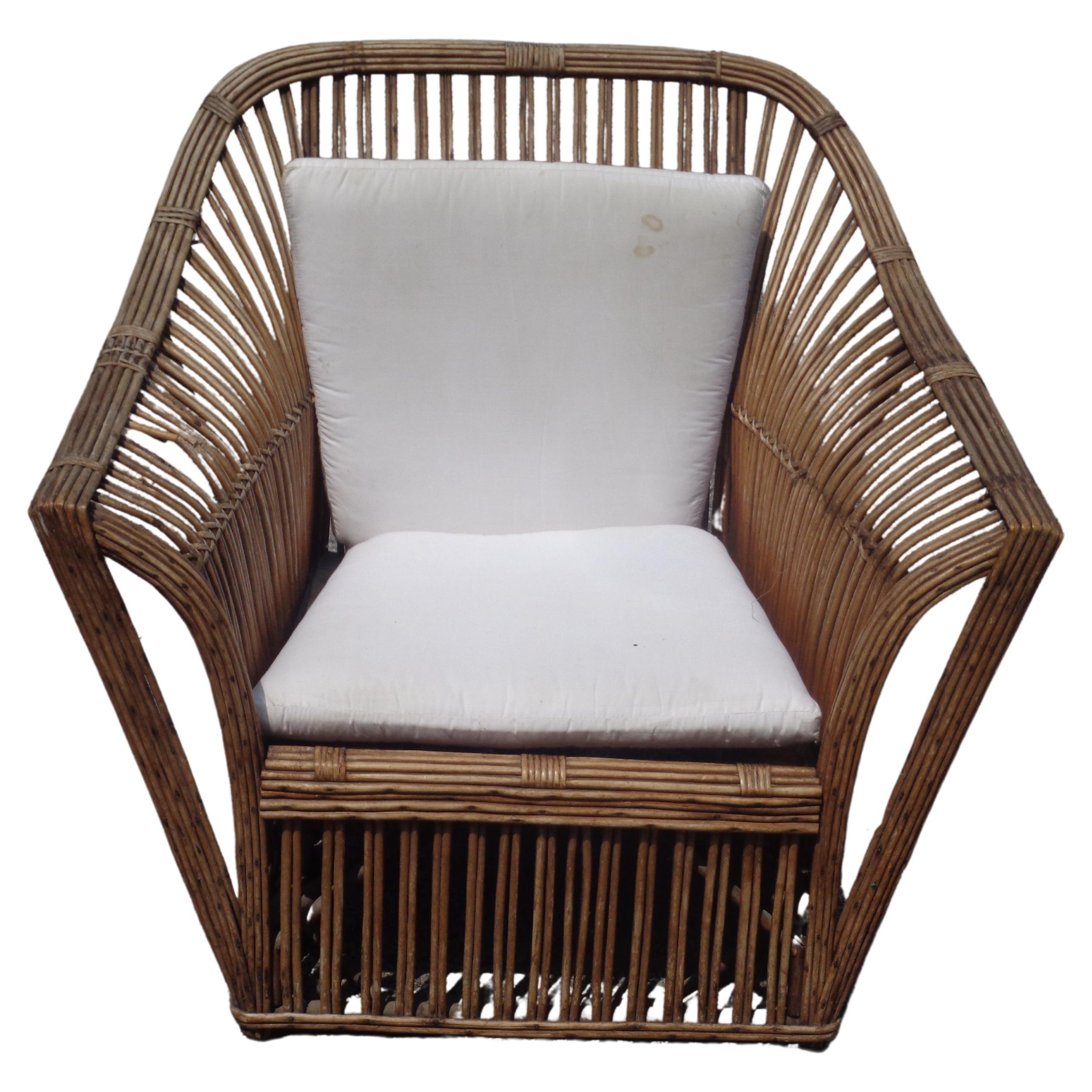 American Stick Wicker Set - Sofa and Matching Lounge Chair, Circa 1930 3