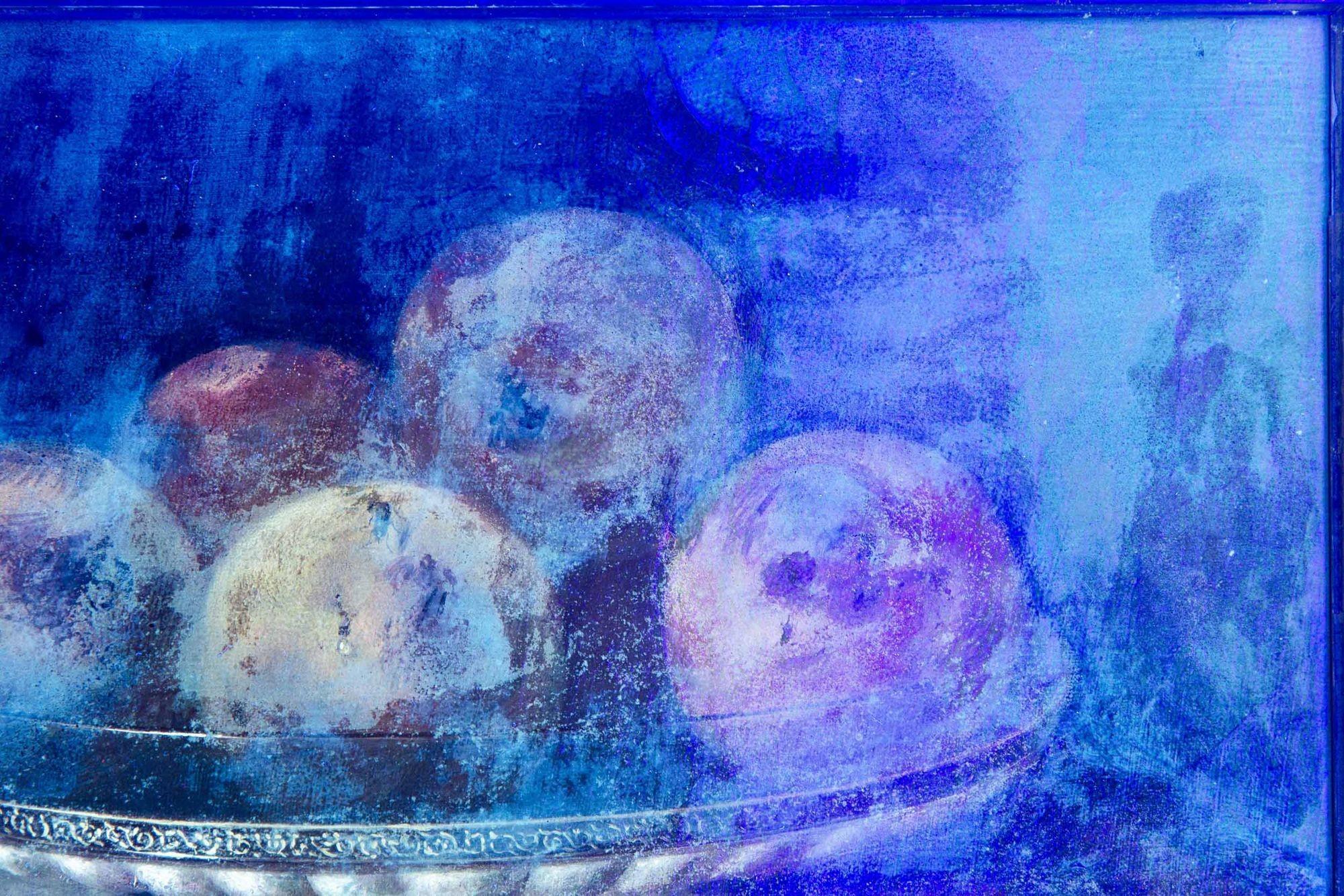 Pittura americana Still-Life di pesche e mosche di Morston Ream del 1880 ca. 11