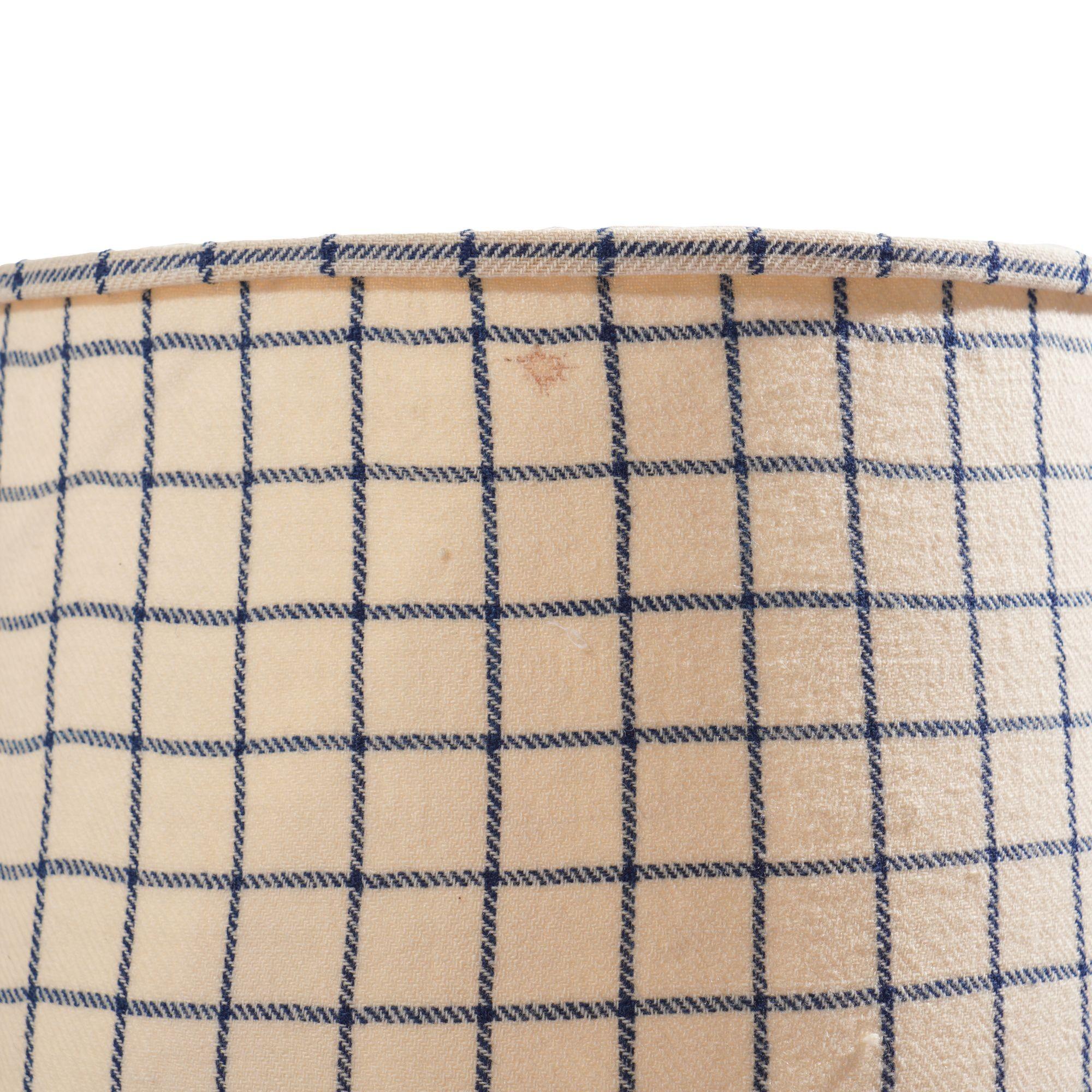 American stoneware jug lamp with hand-loomed wool lampshade, c. 1850 9
