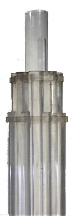 American Streamline Art Deco Grand Lucite Floor  Table Lamp, ca. 1930s