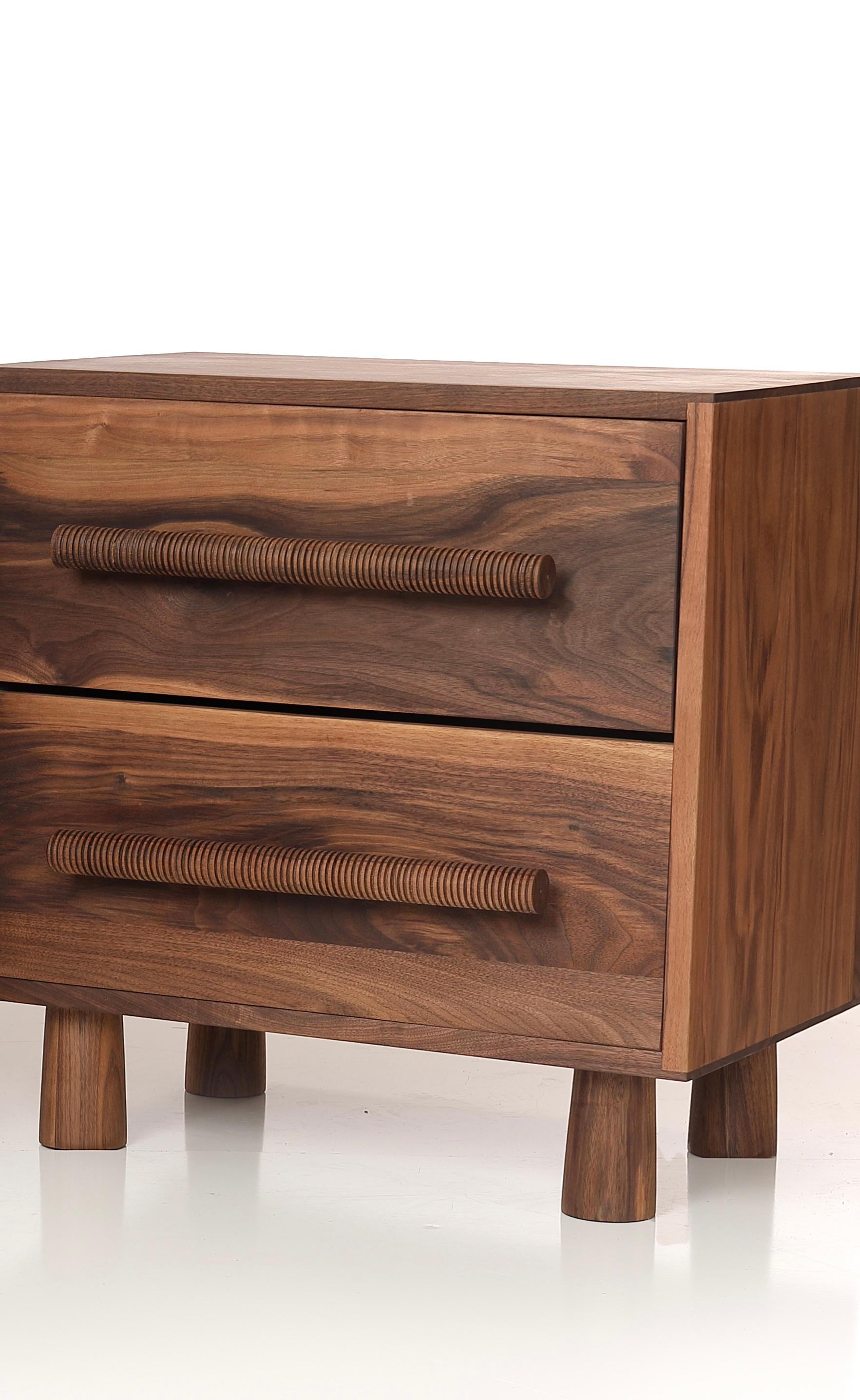 American Craftsman American Studio Bed Side Tables or Night Stands in walnut by Michael Rozell US For Sale