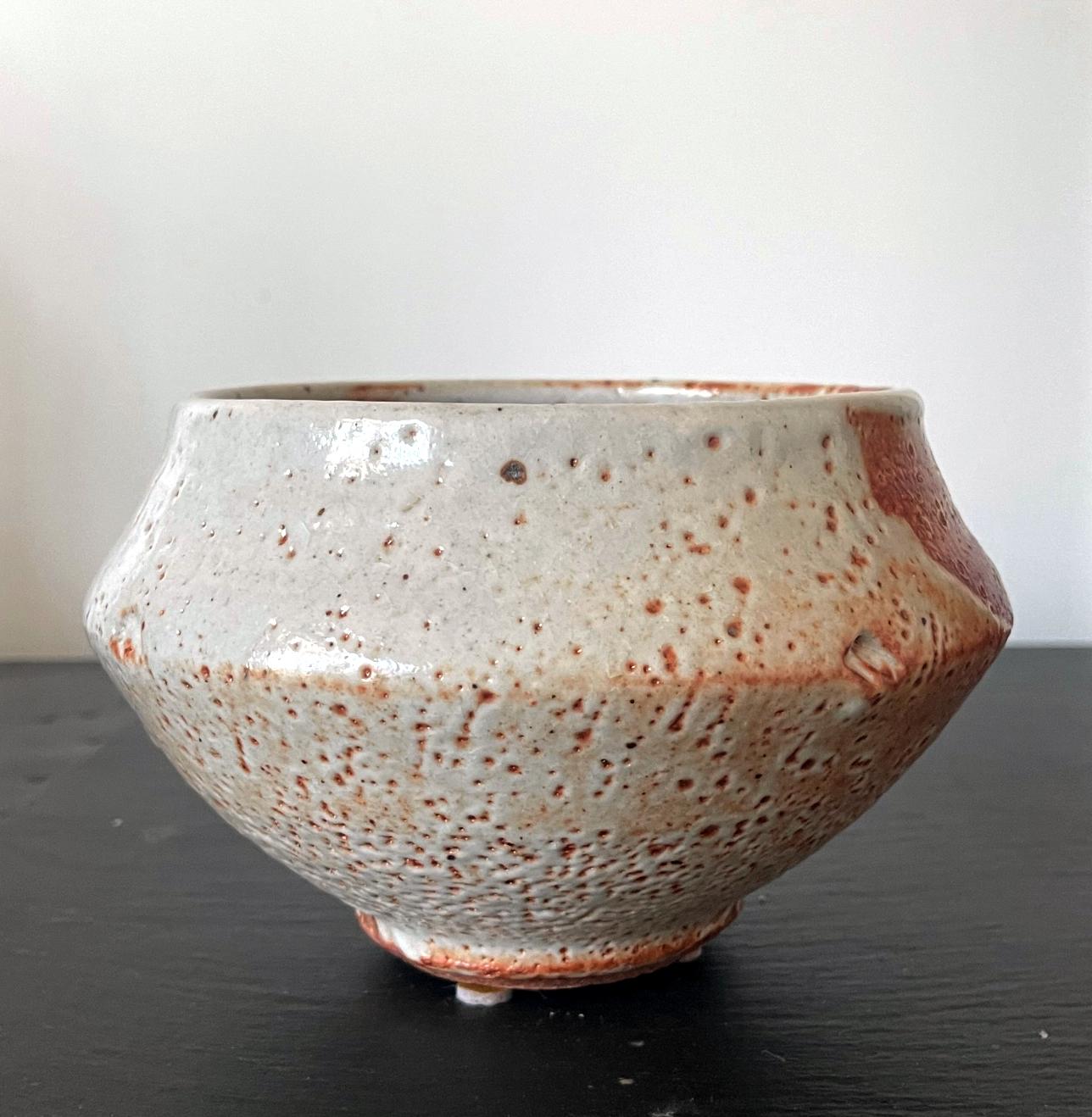 20th Century American Studio Ceramic Bowl in Shino Glaze by Warren MacKenzie For Sale