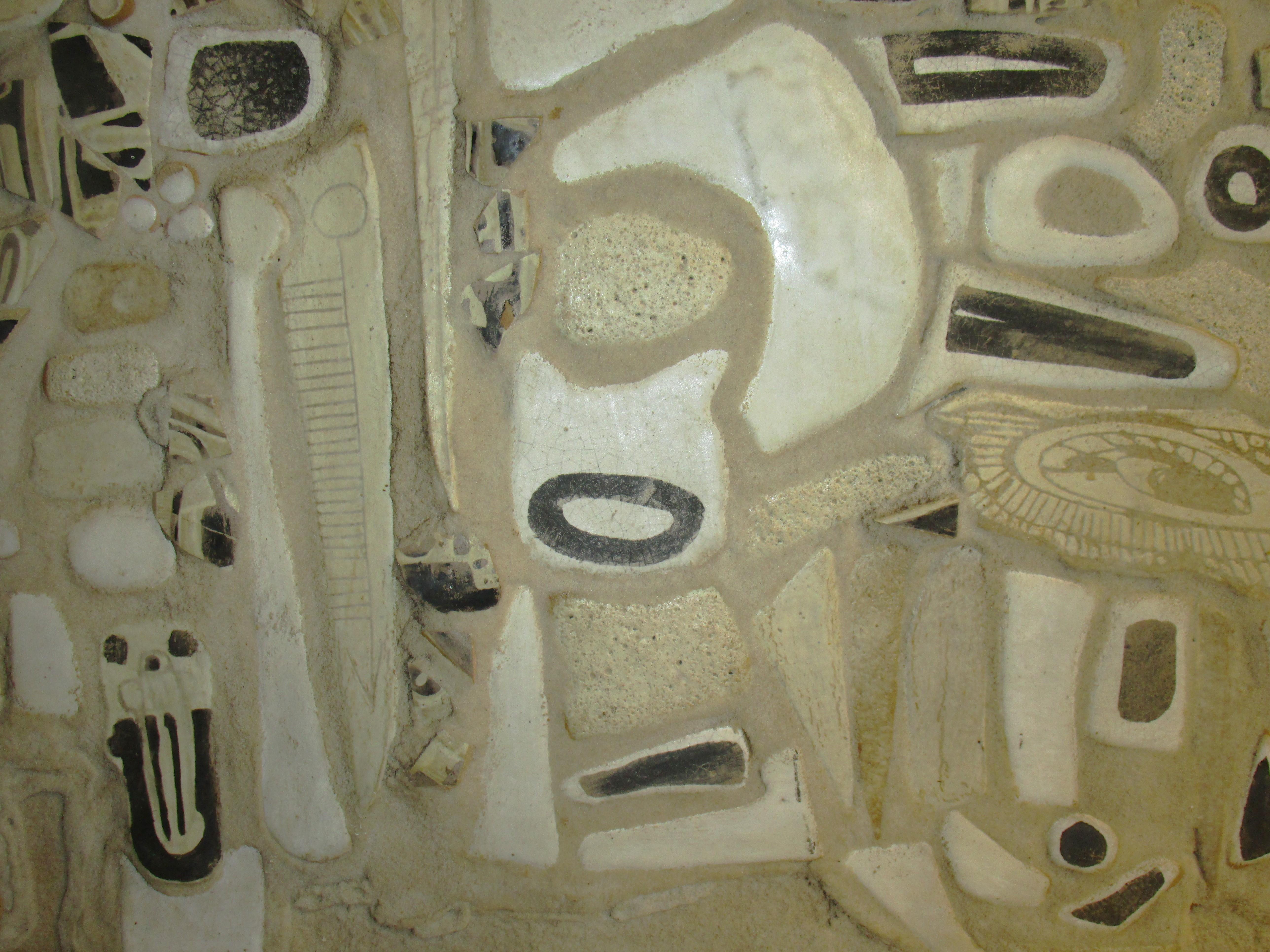American Studio Ceramic Tile Sculpture Panel by Frances Simches, 1950-1960 In Good Condition In Rochester, NY