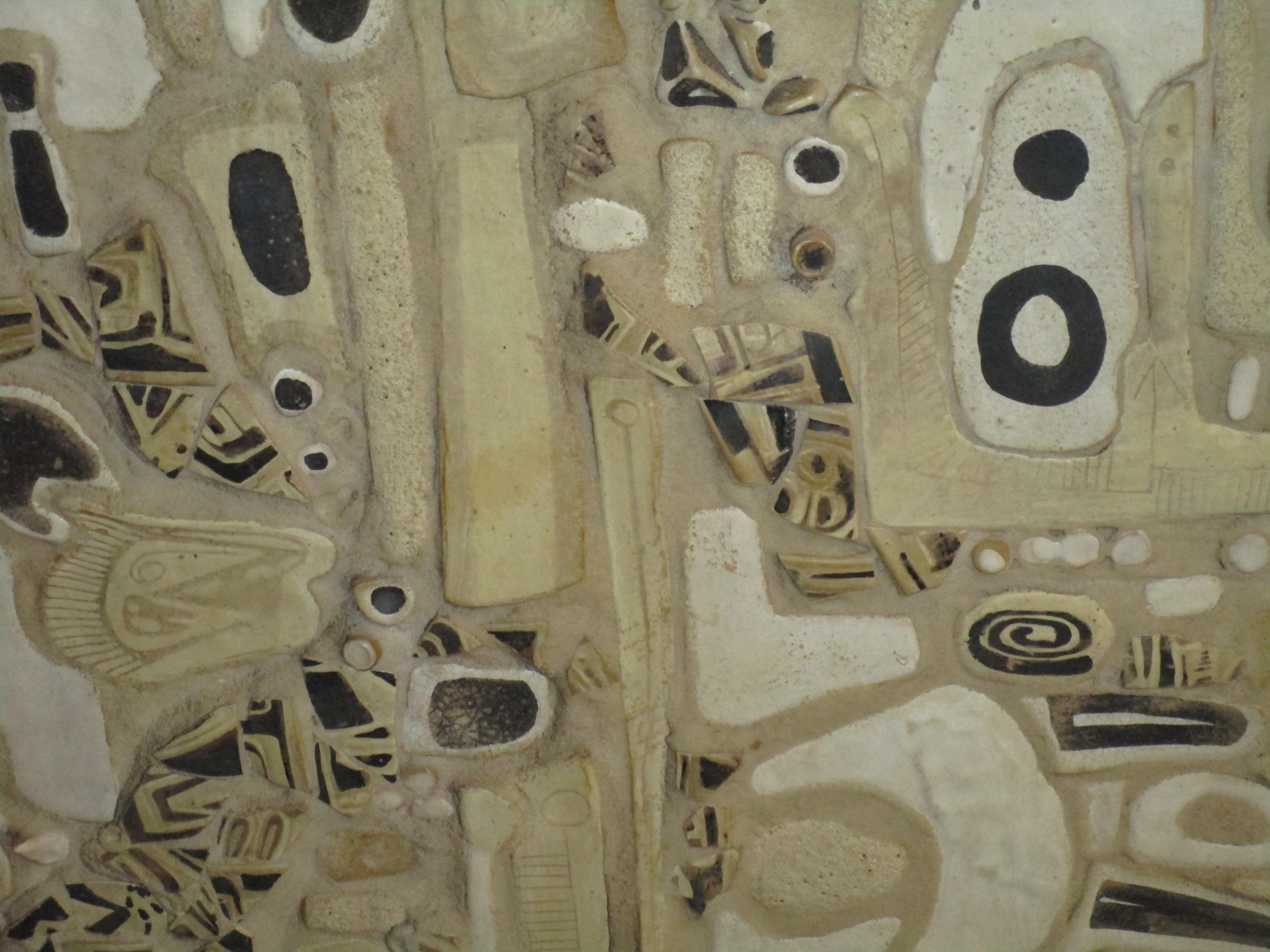 American Studio Ceramic Tile Sculpture Panel by Frances Simches, 1950-1960 1
