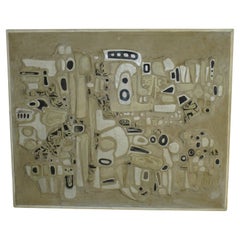 Pannello scultura in ceramica di Studio A di Frances Simches, 1950-1960