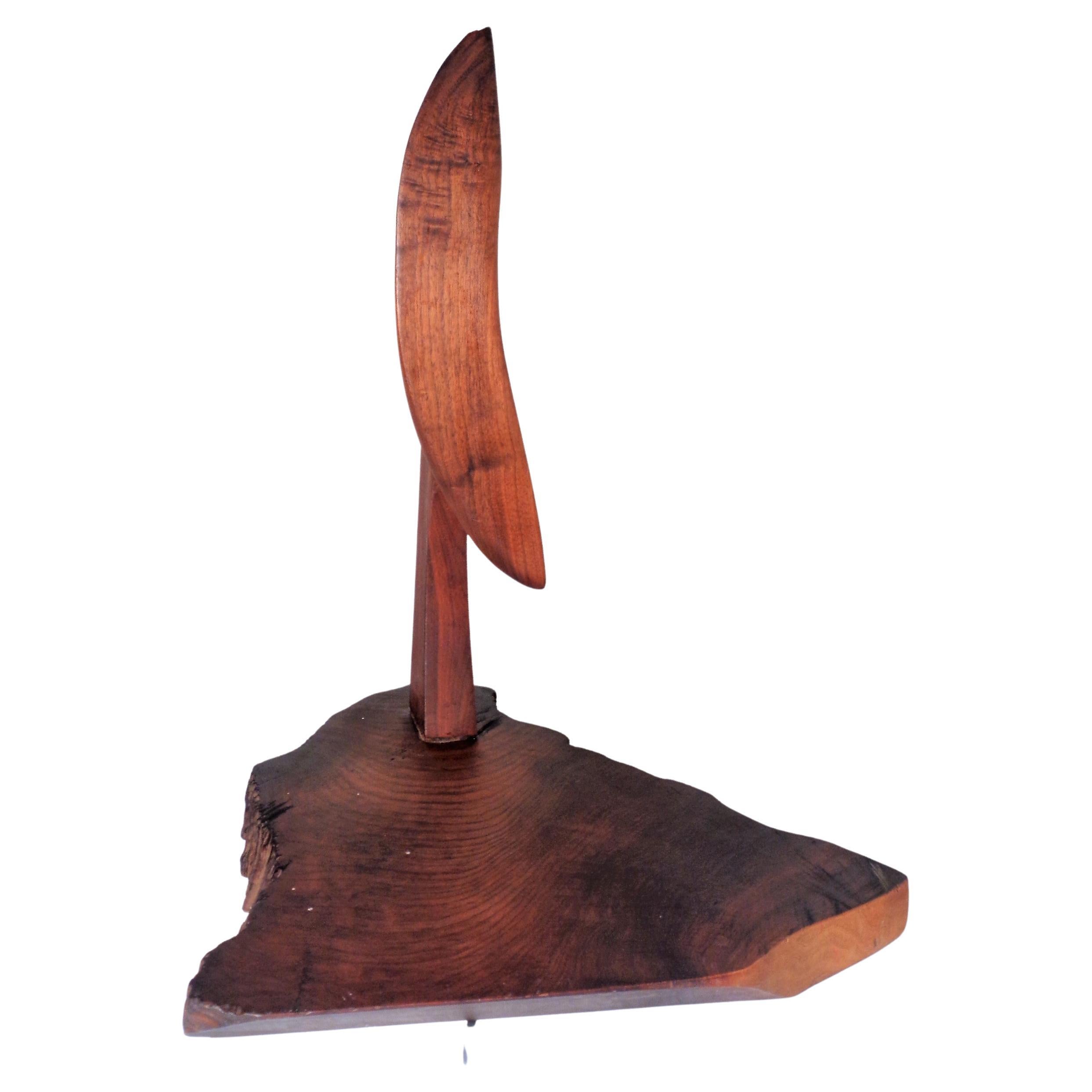 American Studio Craft Movement Modernist Abstract Wood Sculpture, 1970-1980 For Sale 5