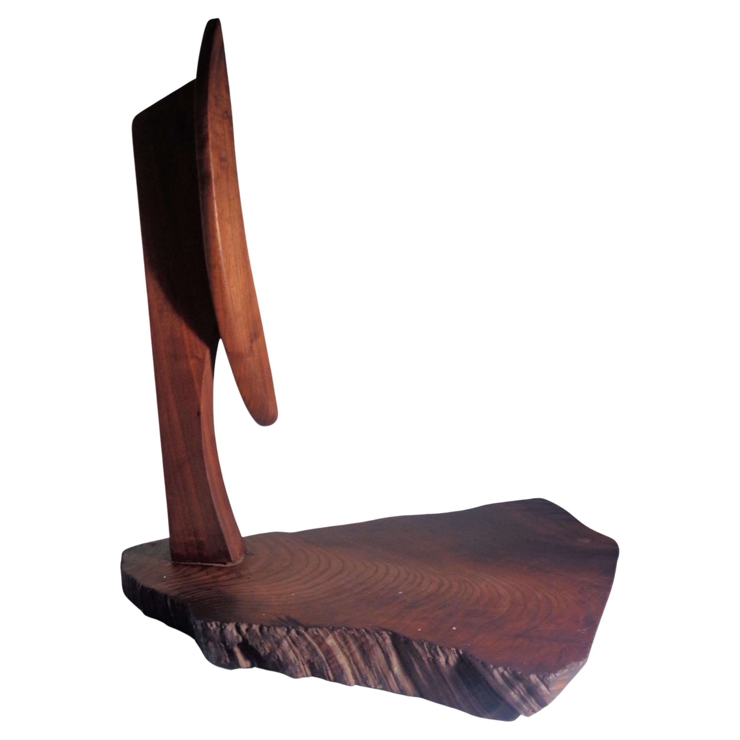American Craftsman American Studio Craft Movement Modernist Abstract Wood Sculpture, 1970-1980 For Sale