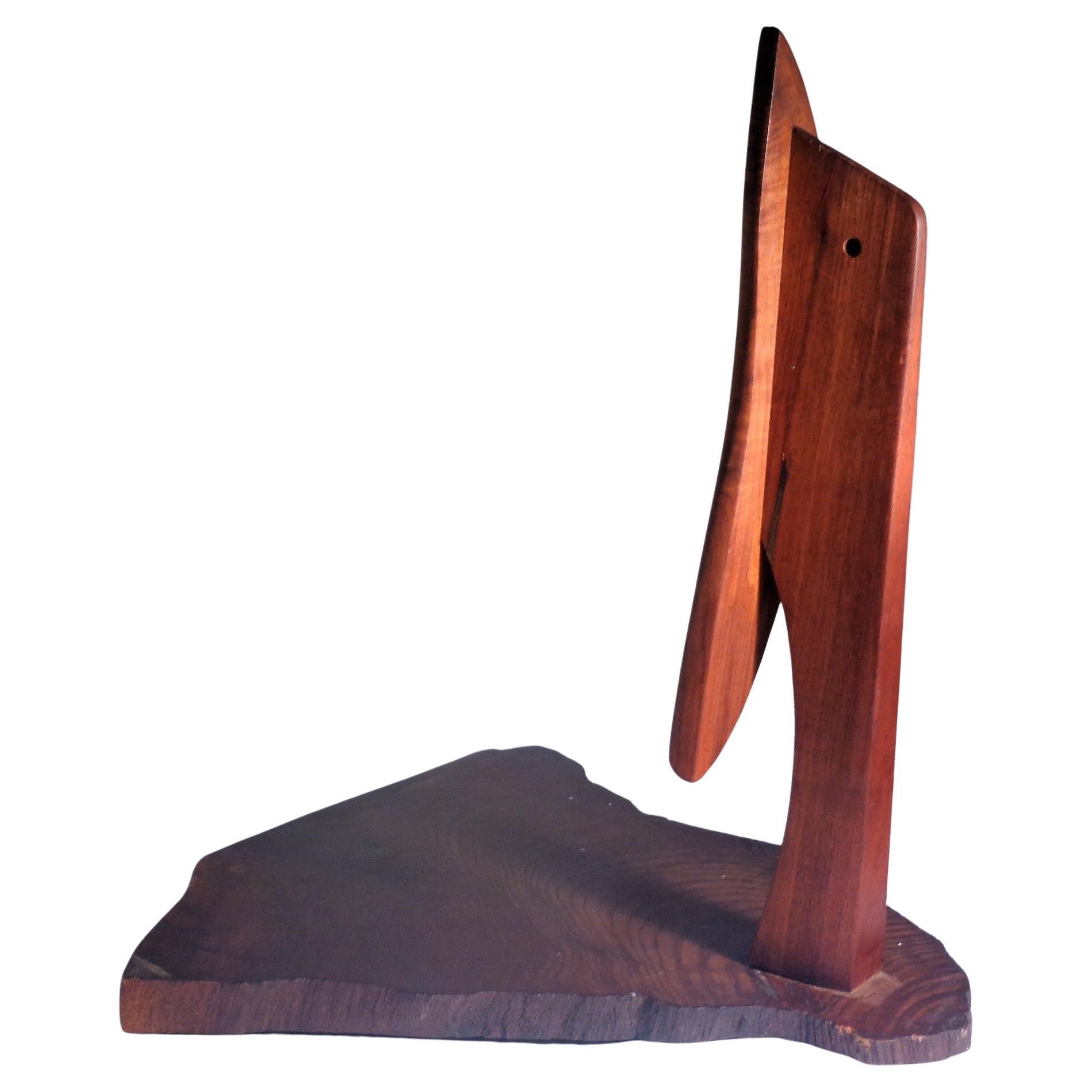 American Studio Craft Movement Modernist Abstract Wood Sculpture, 1970-1980 In Good Condition For Sale In Rochester, NY