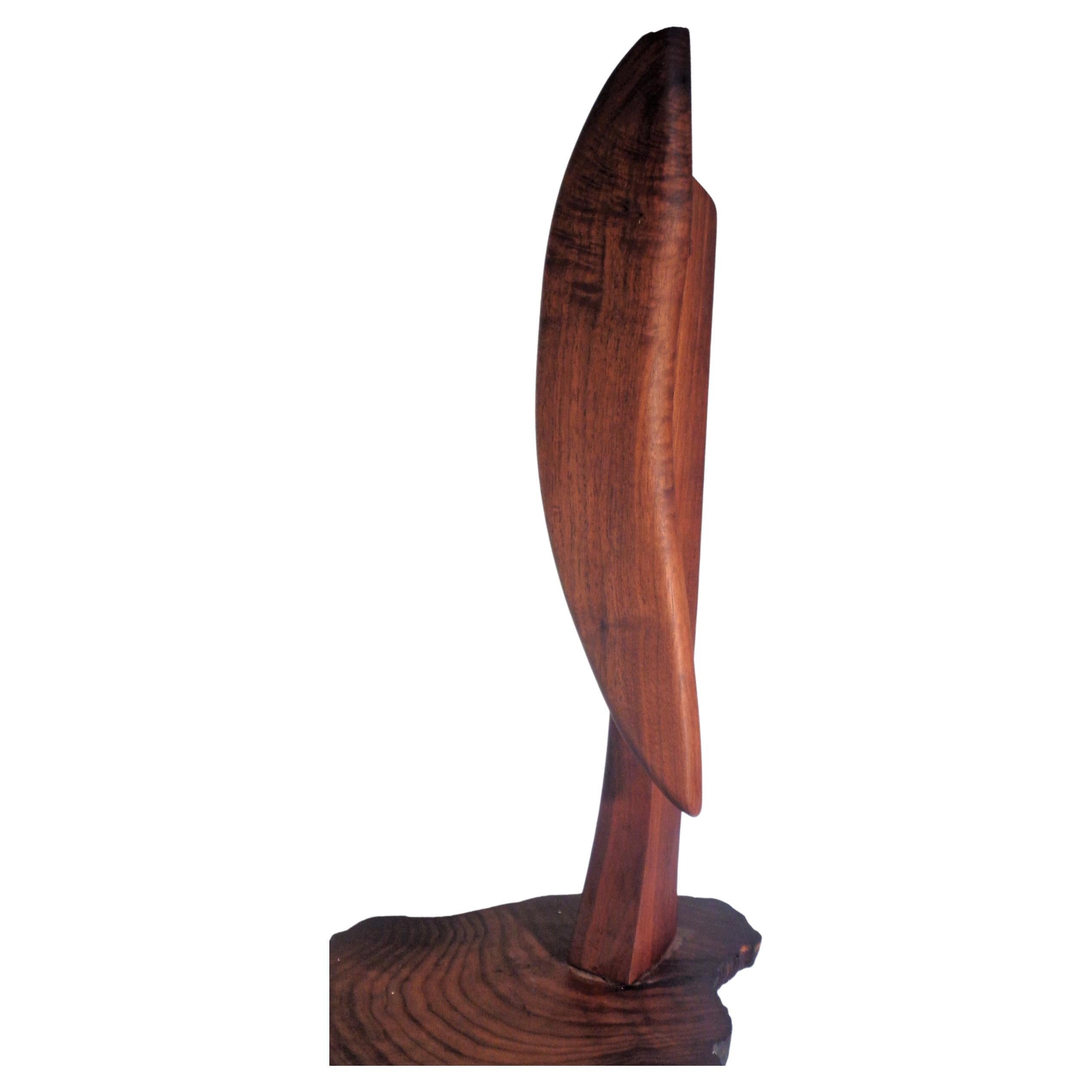 American Studio Craft Movement Modernist Abstract Wood Sculpture, 1970-1980 For Sale 1