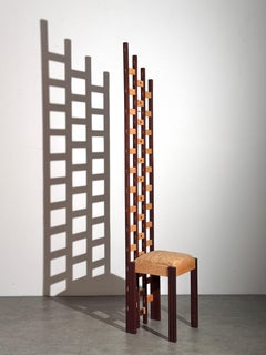 American Studio Craft Architectural Lattice High Back Sculptural Chair