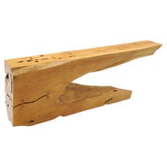 Amerikanischer Studio Craft-Konsolen-/Sofatisch, Massivholz mit Schmelzverbindungen
