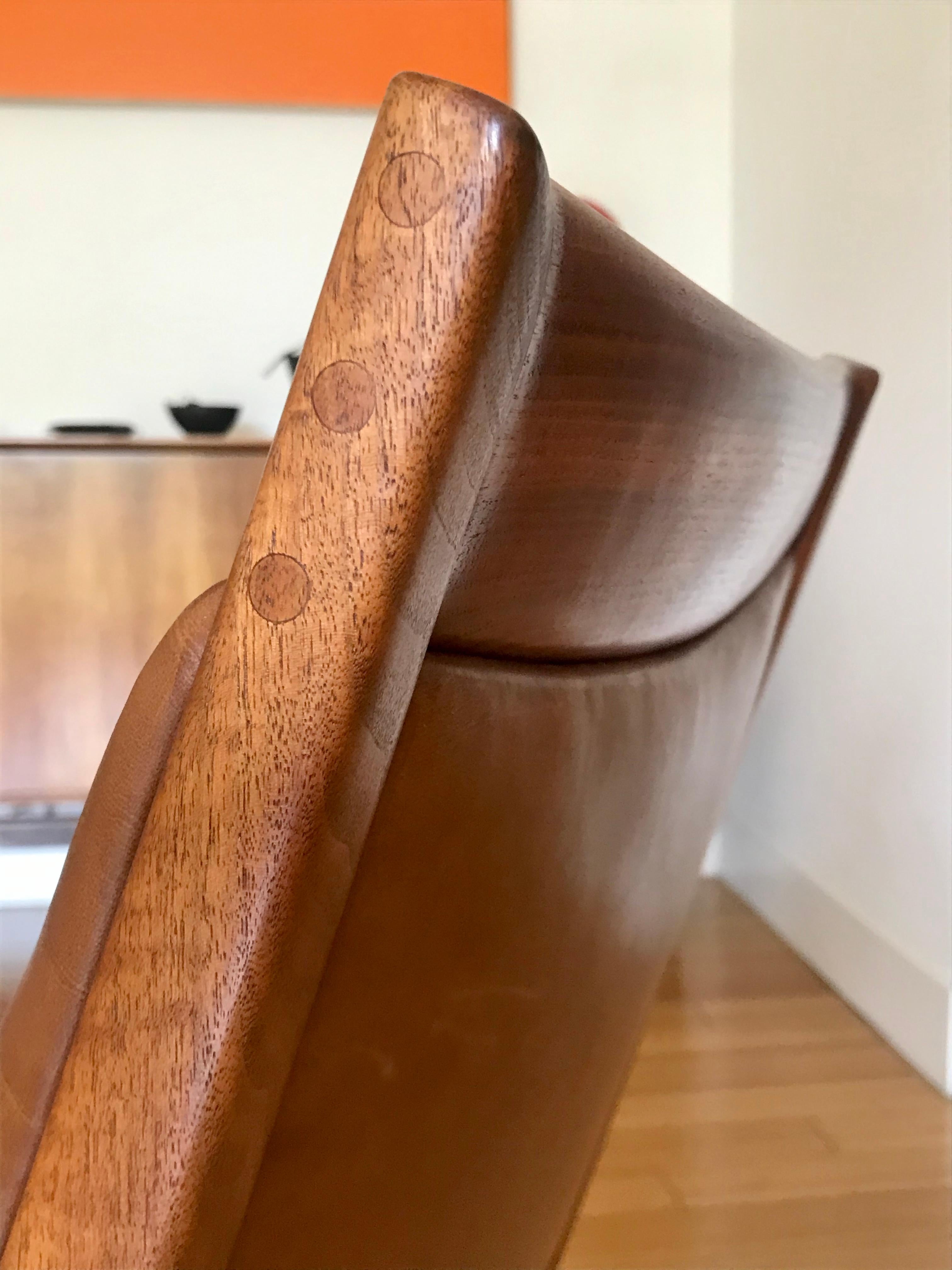Modern Studio Craft Leather Lounge Chair After Maloof 5