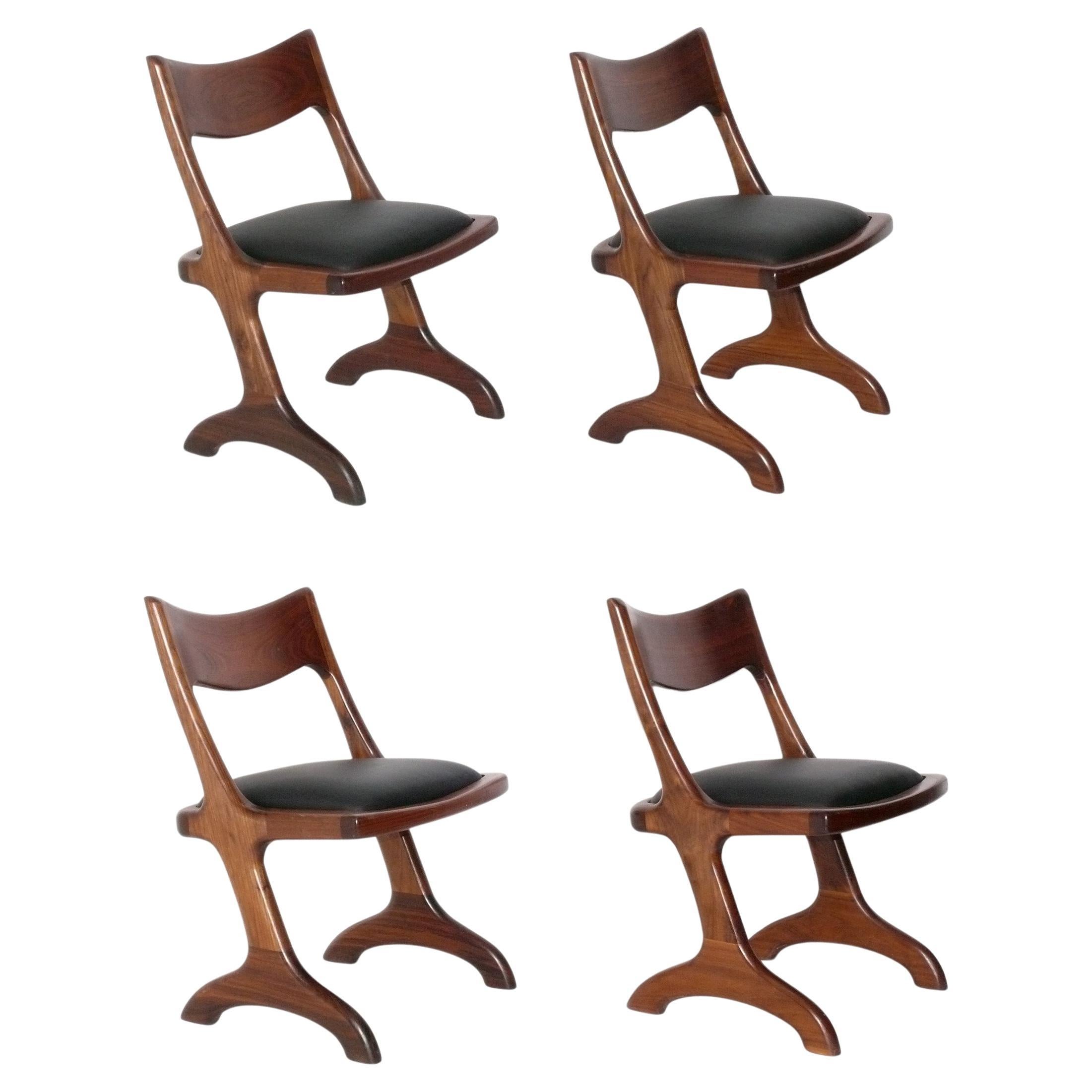 American Studio Craft Esszimmerstühle Einzigartige Hand Made Satz von vier