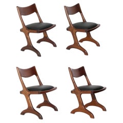 American Studio Craft Dining Chairs Unique Hand Made Set of Four