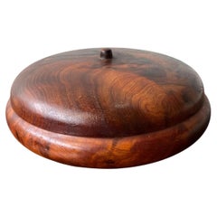 American Studio Craft Hand-Turned Figured Burl Wood Covered Bowl