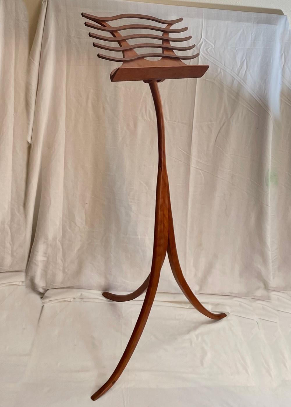 American Studio Craft Lectern / Music Stand Wendell Castle Style.

Extraordinary and masterfully executed music stand in the style of Wendell Castle. The architectural hand carved sculpture applies artistic principles to utilitarian objects. It is