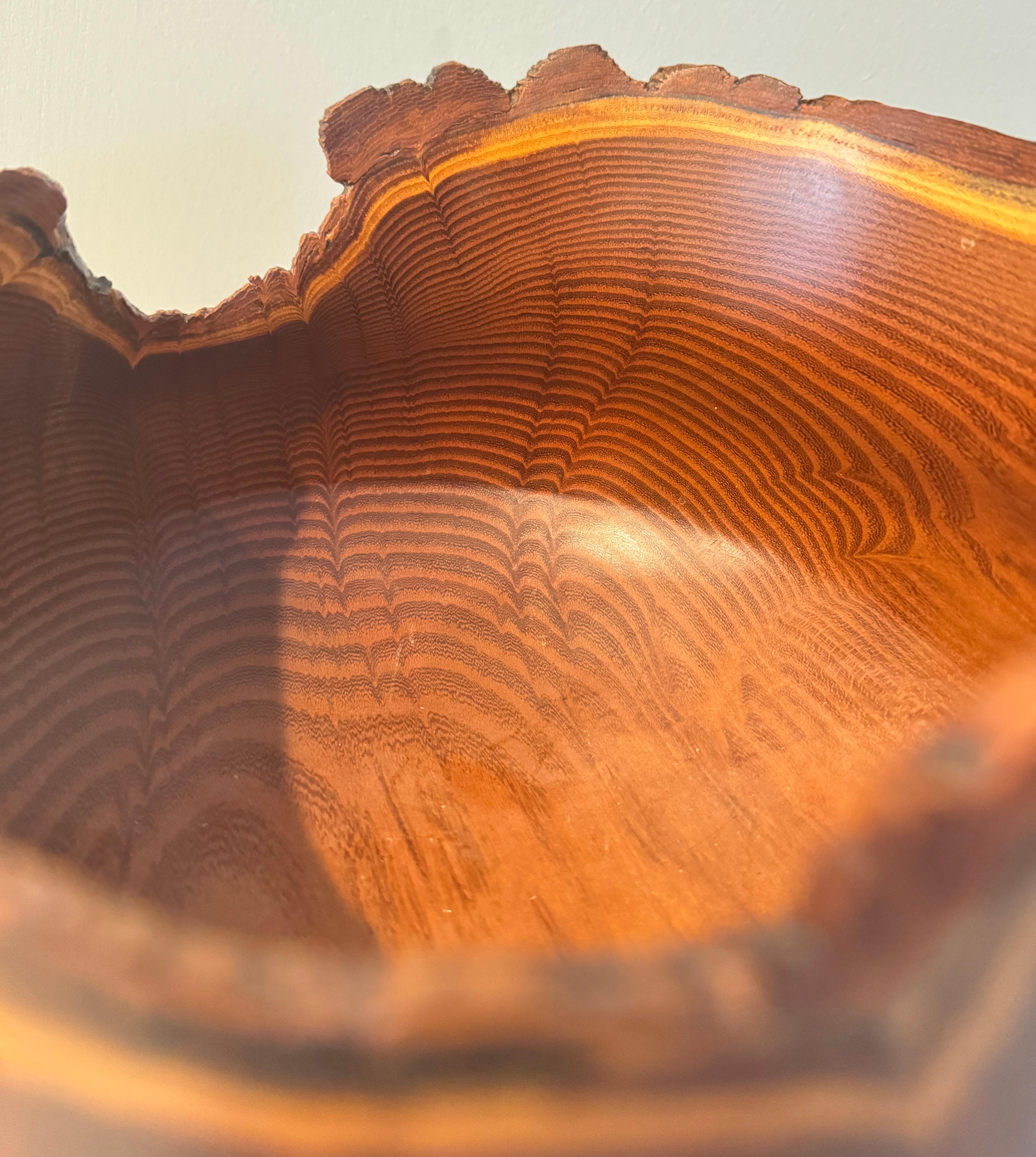 American Studio Craft Live Edge Wood Bowl For Sale 2