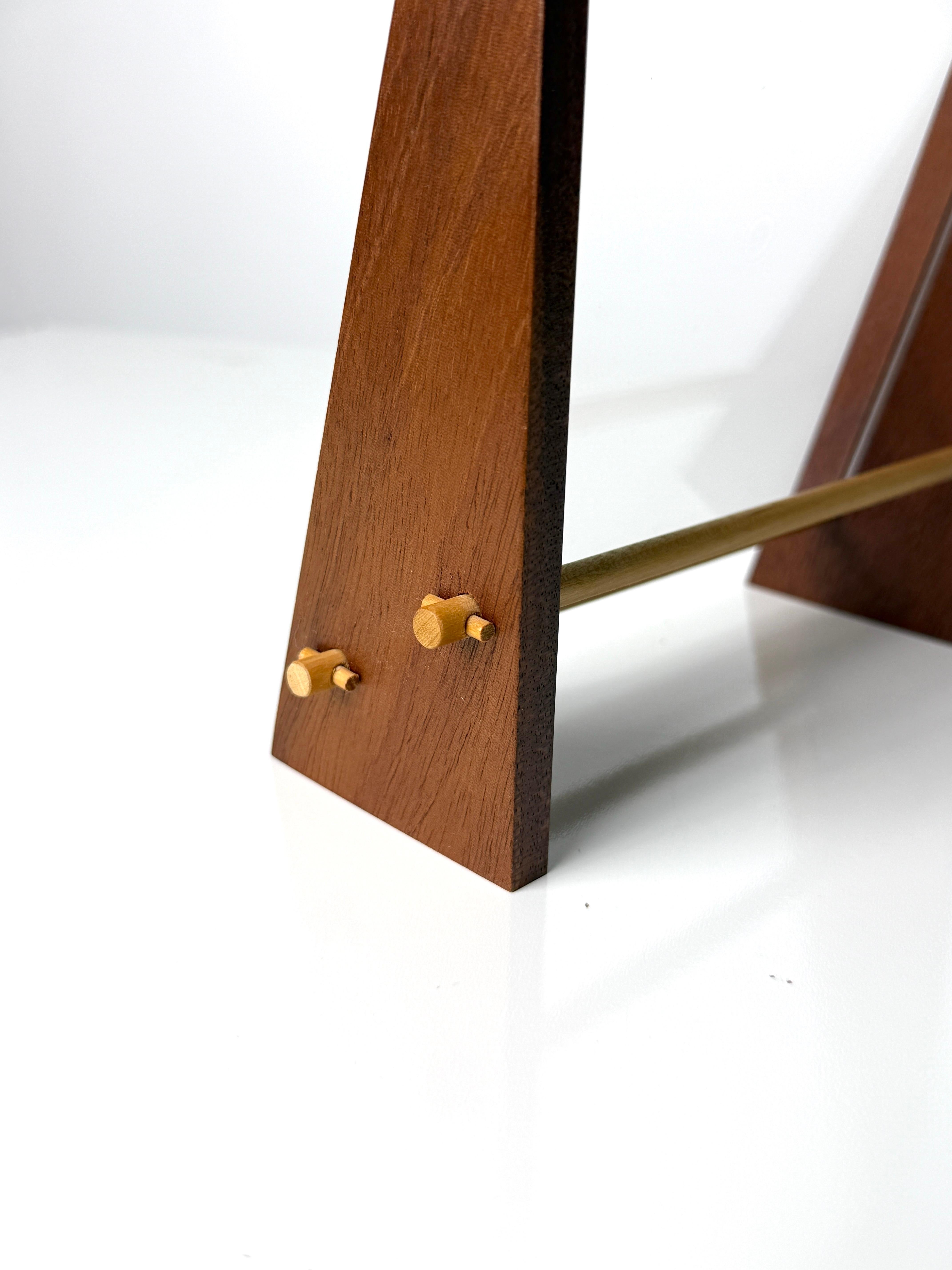 American Studio Craft Modern Wood and Acrylic Architectural Picture Frame 1980s For Sale 4