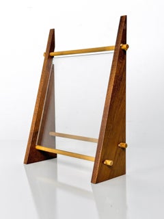 American Studio Craft Modern Wood and Acrylic Architectural Picture Frame 1980s