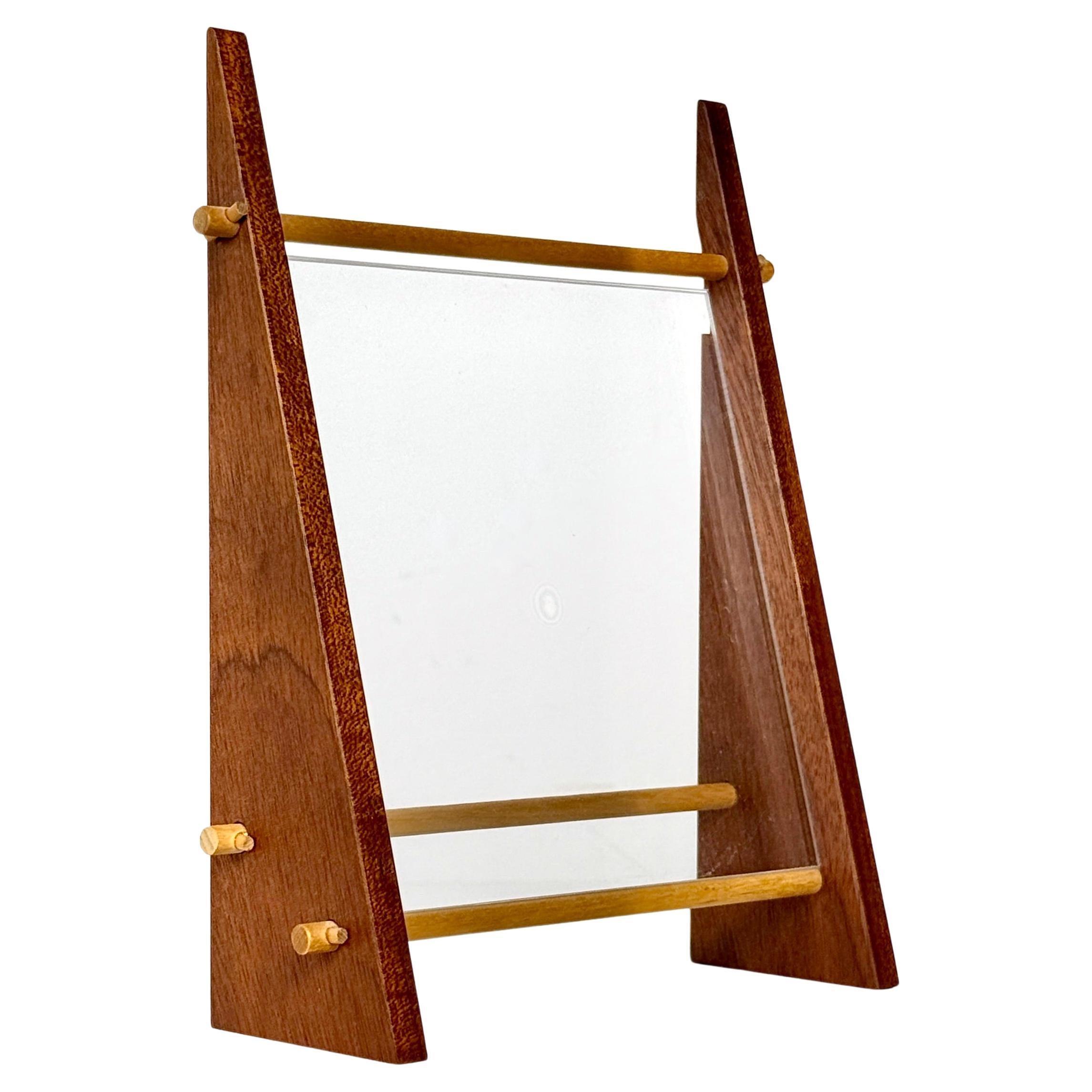 American Studio Craft Modern Wood and Acrylic Architectural Picture Frame 1980s For Sale