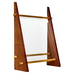 American Studio Craft Modern Wood and Acrylic Architectural Picture Frame 1980s